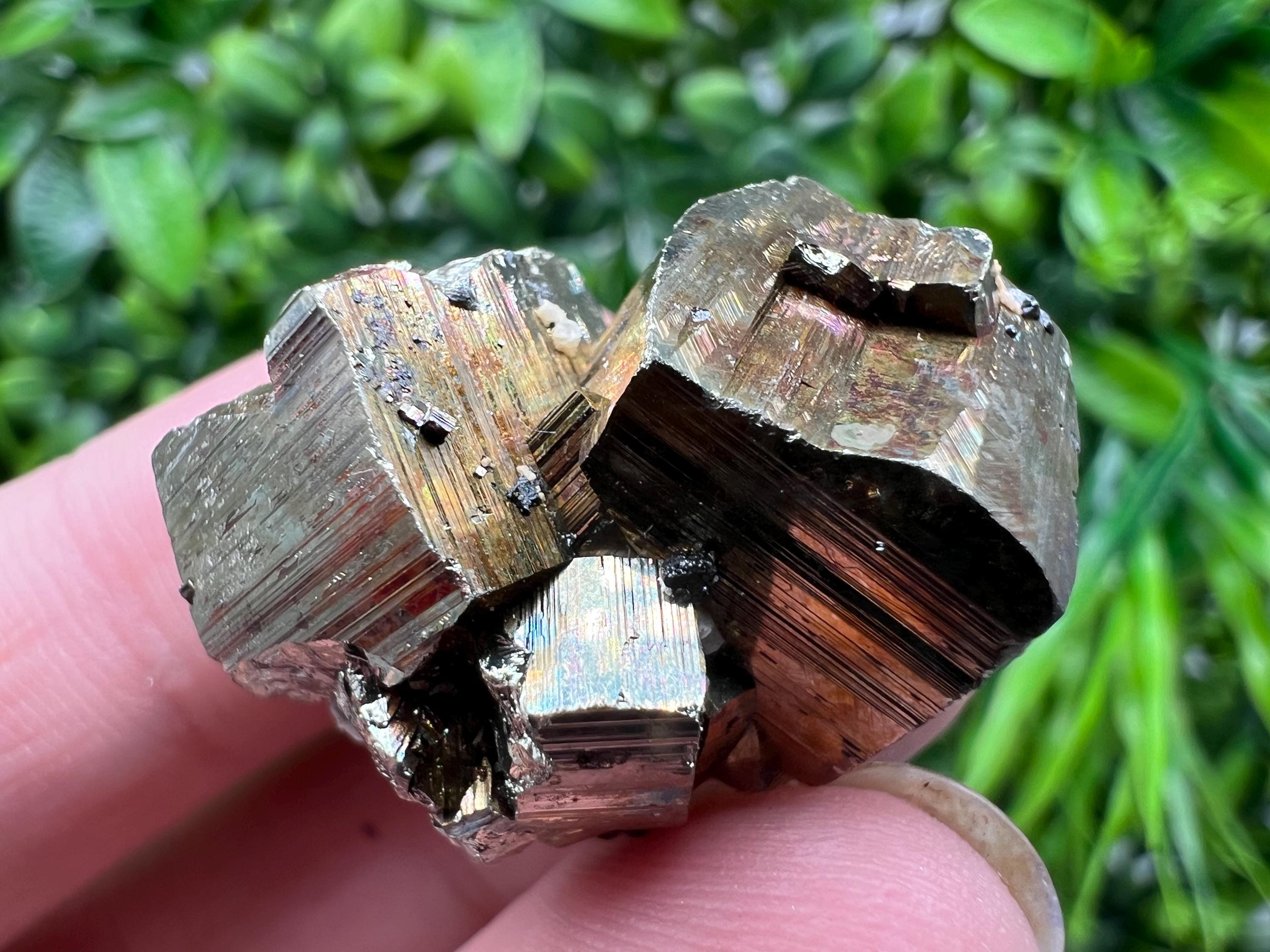 Wonderful Rainbow Pyrite whit Calcite,natural minerals souvenir Crystal,collection stone,rare minerals,home decor,Borieva Bulgaria
