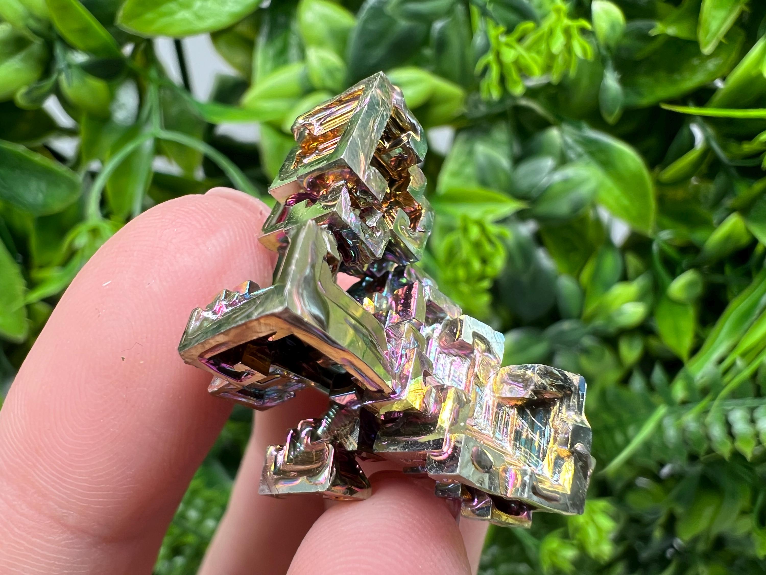 Rainbow Bismuth Crystal: Rare Gemstone Specimen, 16 grams
