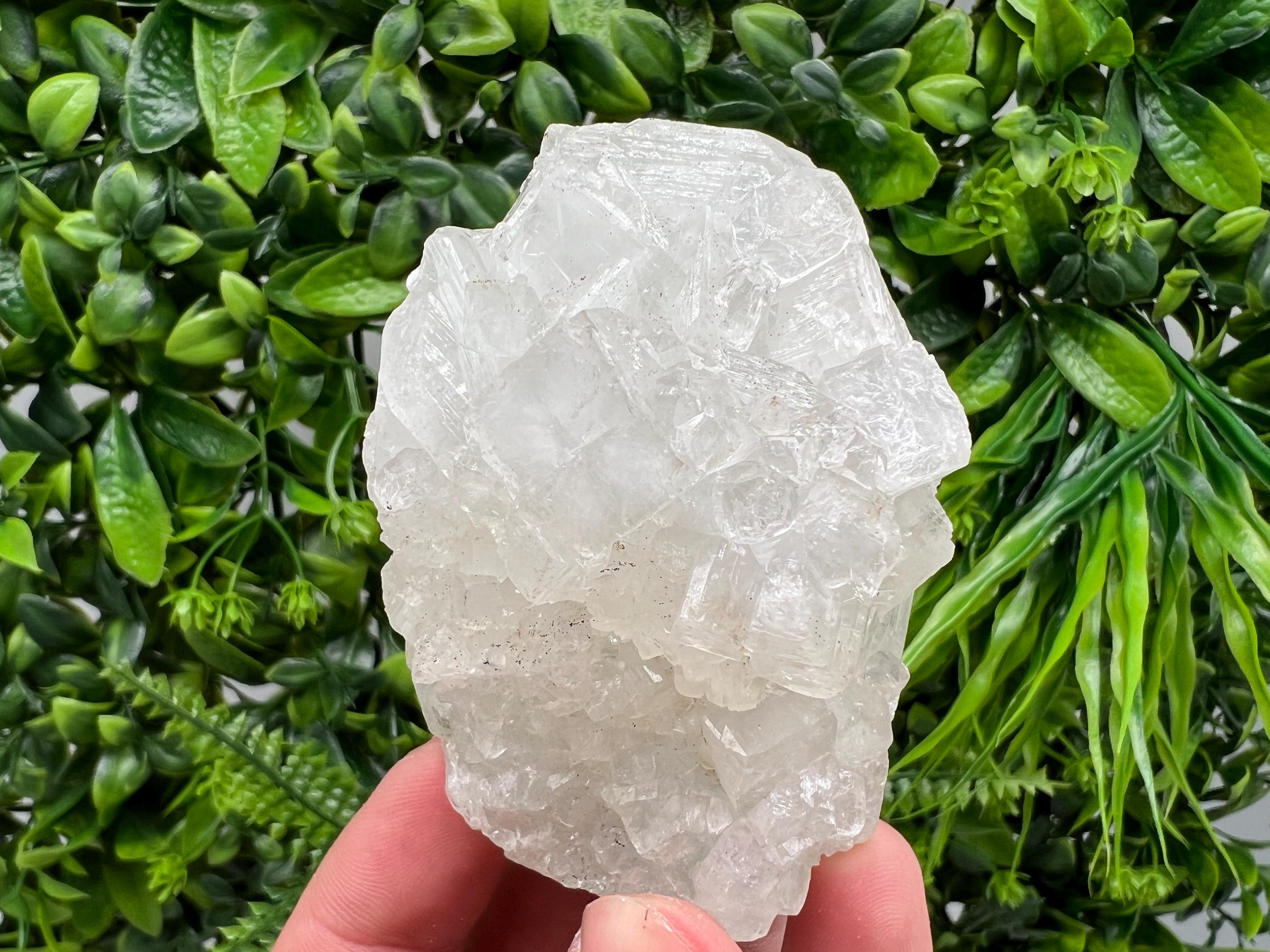 Transparent Apophyllite on Chalcedony, India Mineral Specimen