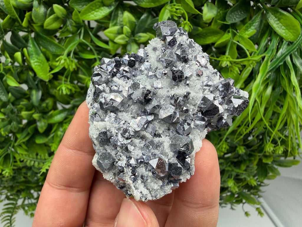 Galena Spinel with Quartz and Calcite, Borieva Mine Mineral Specimen