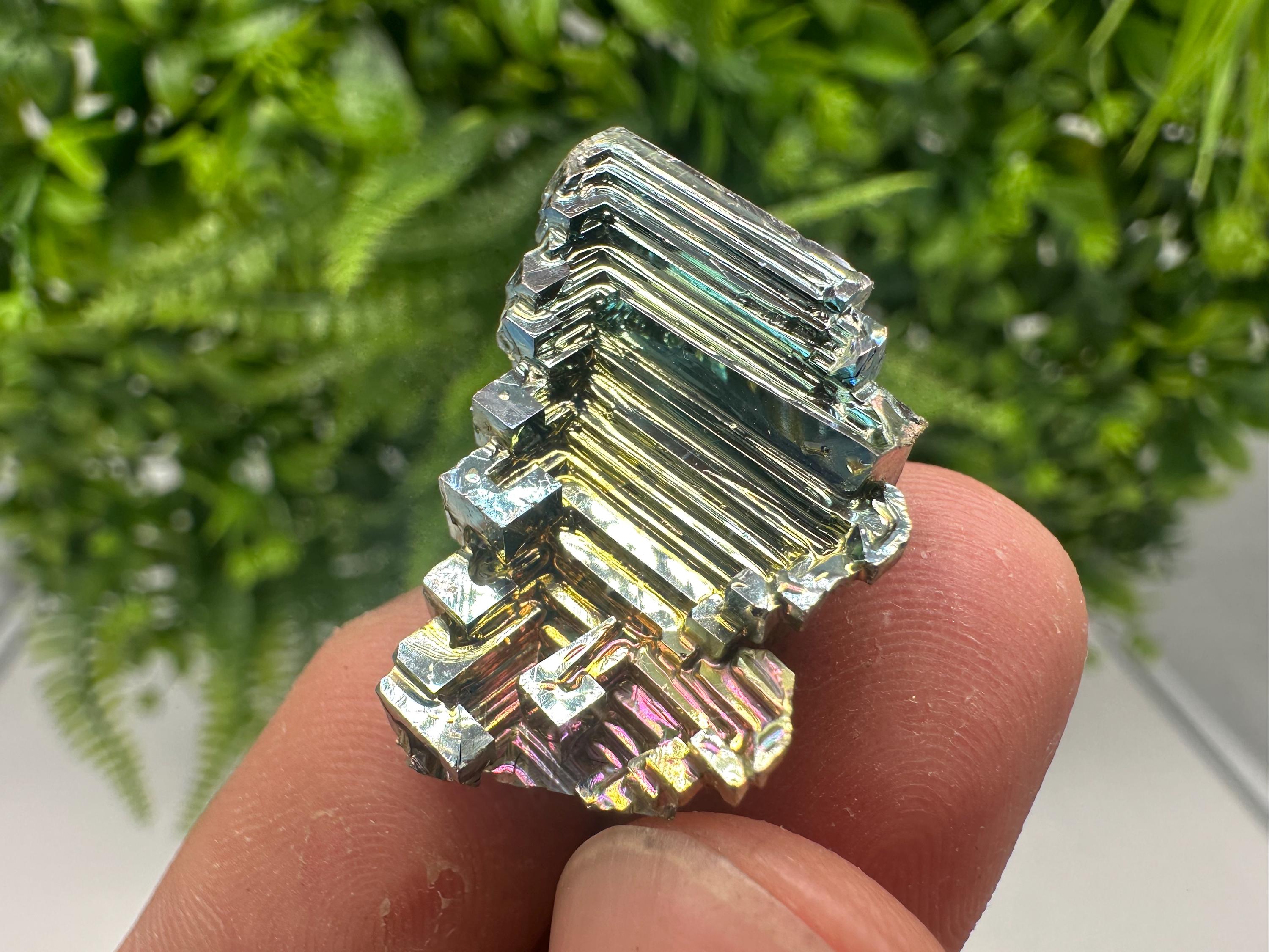 Rainbow Bismuth Crystal: Rare Gemstone Specimen, 11 grams