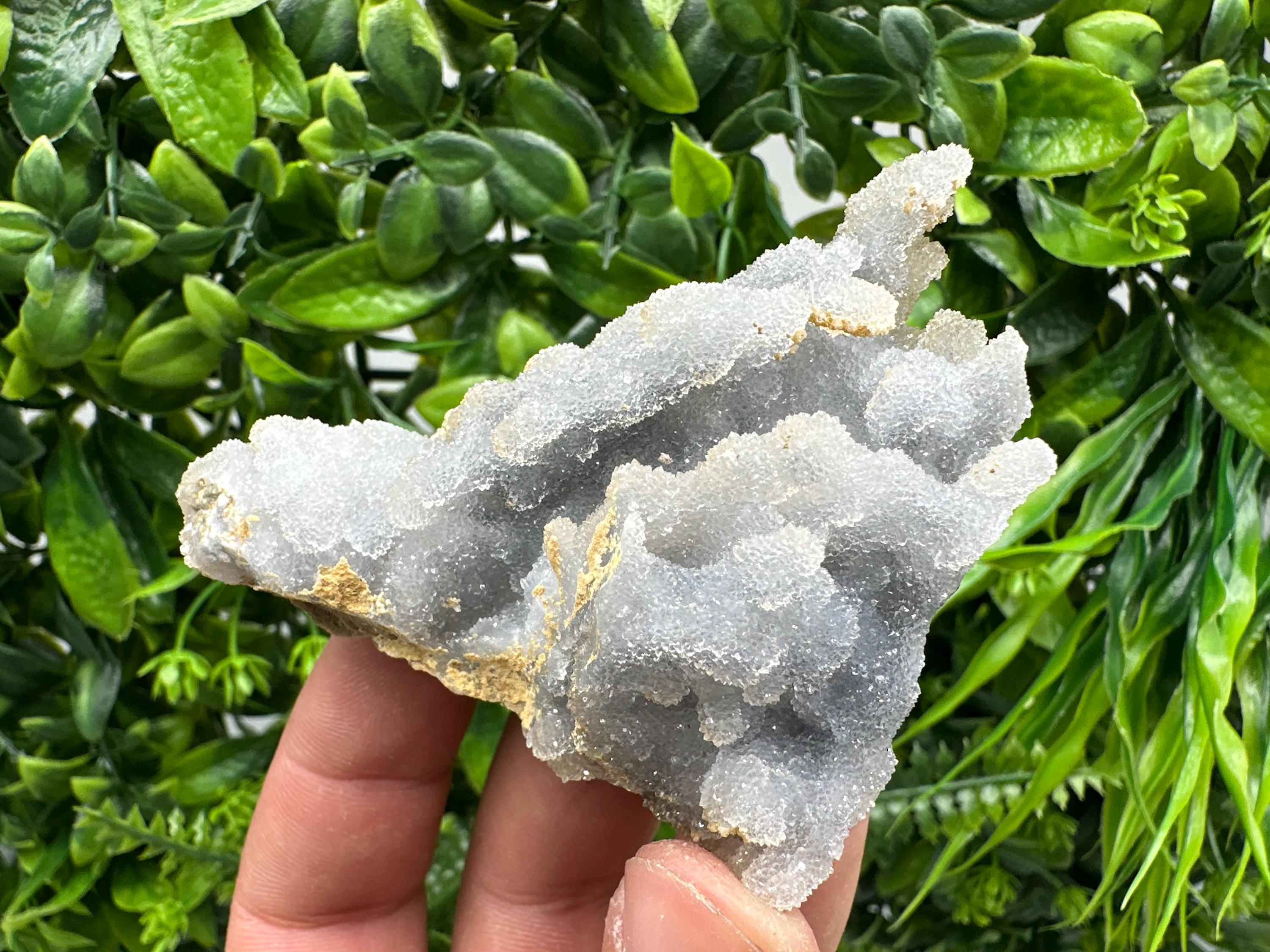 Blue Chalcedony Quartz with Chlorite Inclusions: Krushev Dol Bulgaria