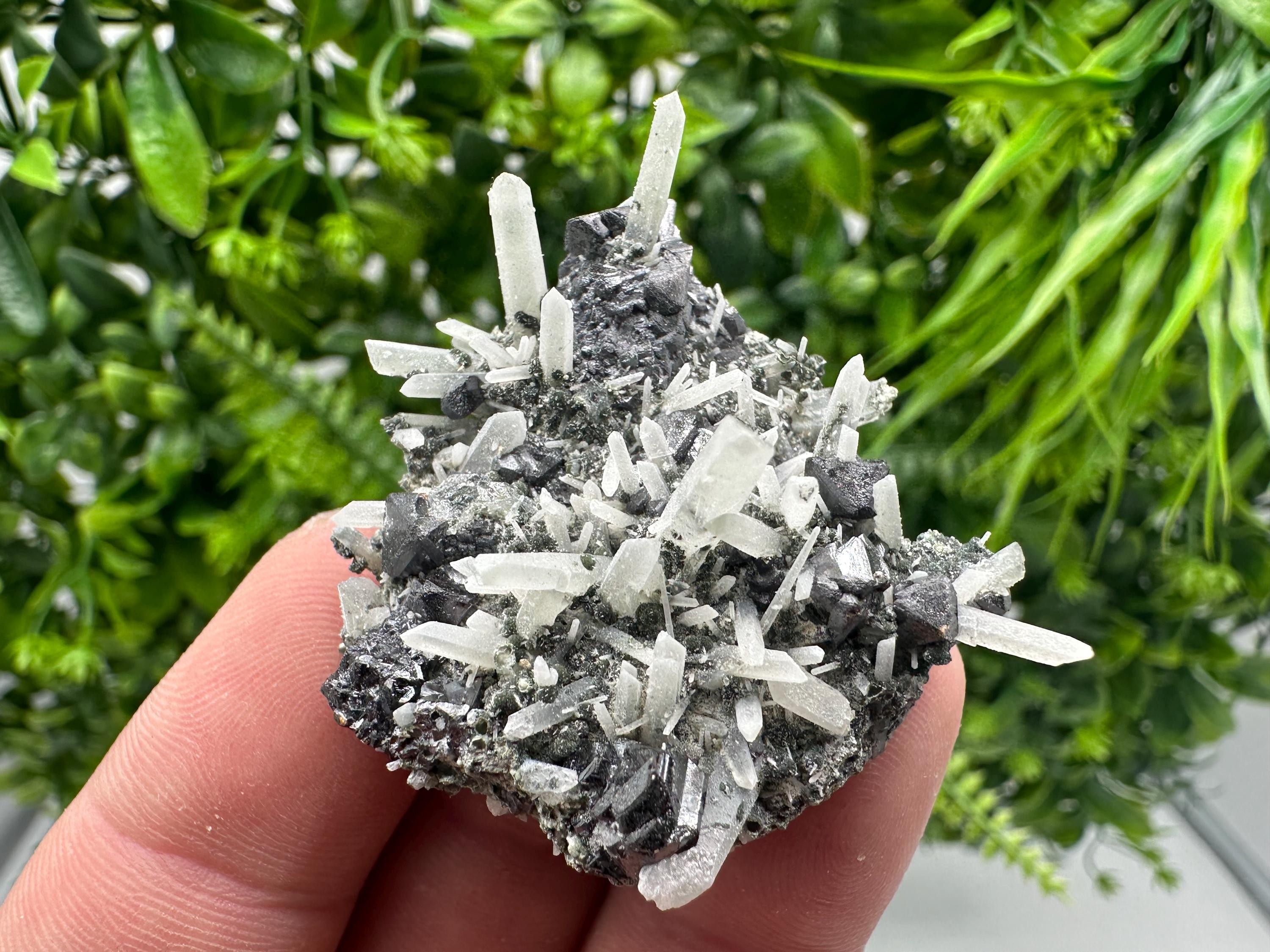 Wonderful Sphalerite on Quartz,From Borieva mine,Bulgaria,natural mineral,collection crystal,home decor stone,rare cluster,gift,souvenir