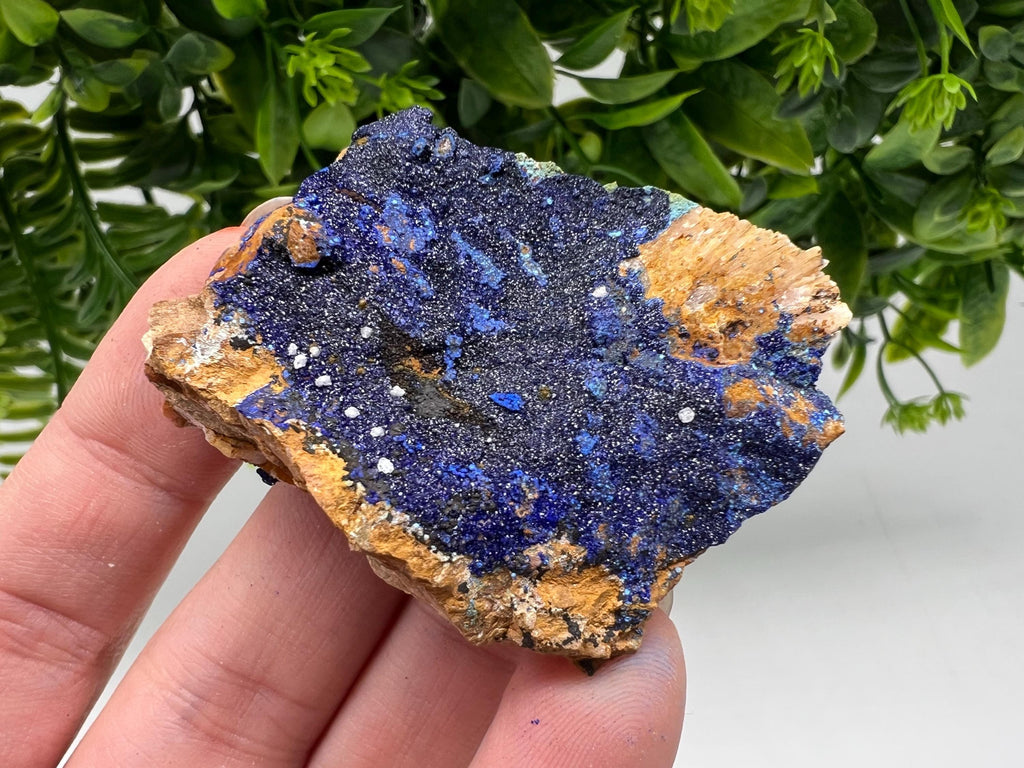 Azurite Malachite Mineral Specimen: Moroccan Blue-Green Crystal, Collector Stone