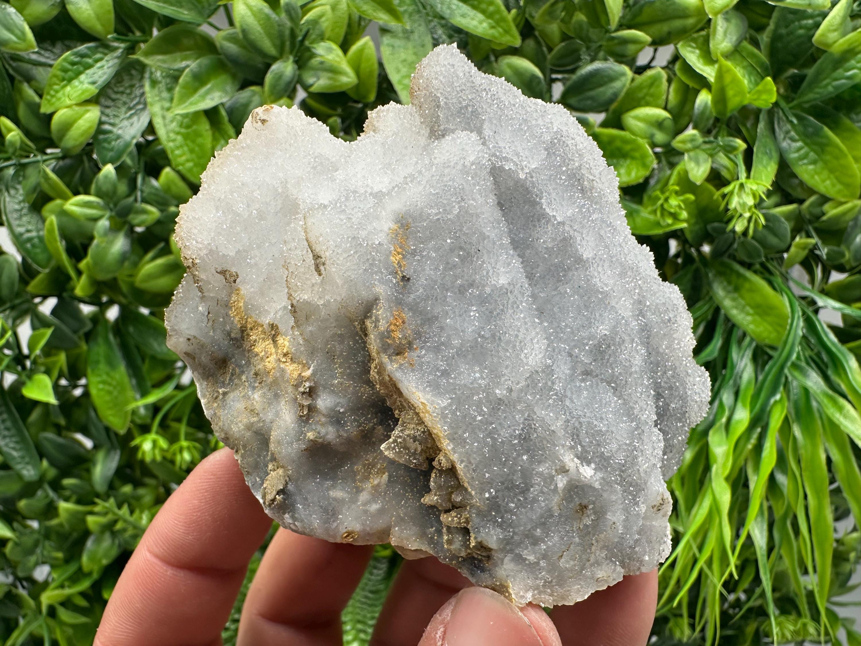 Blue Chalcedony Quartz with Chlorite Inclusions, Bulgarian Crystal Mineral