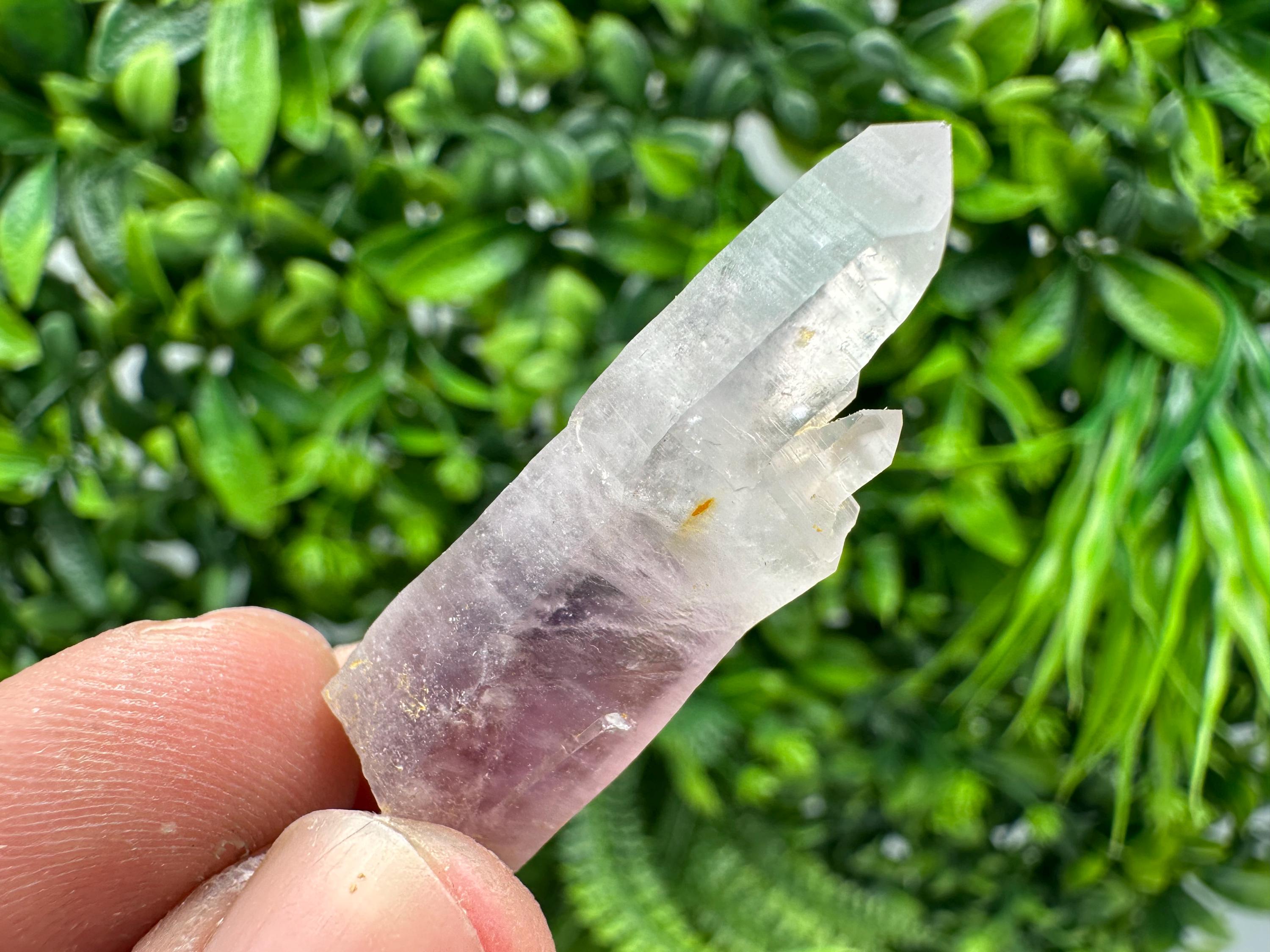 Amethyst Phantom Crystal with Cerussite - Madjarovo Mine, Bulgaria