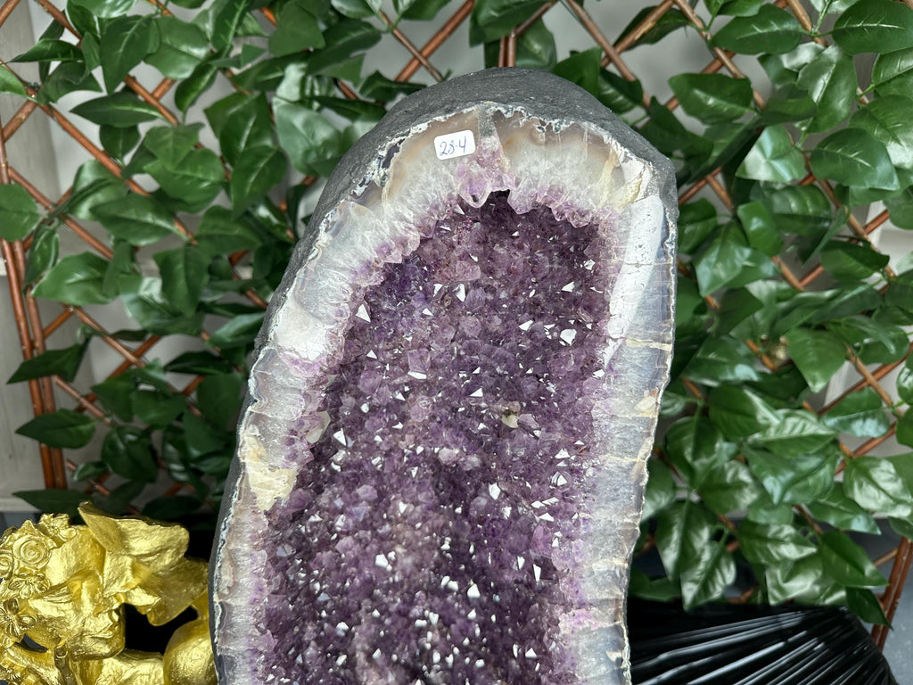 Large Amethyst Geode, Brazil Mineral Specimen, Purple Quartz
