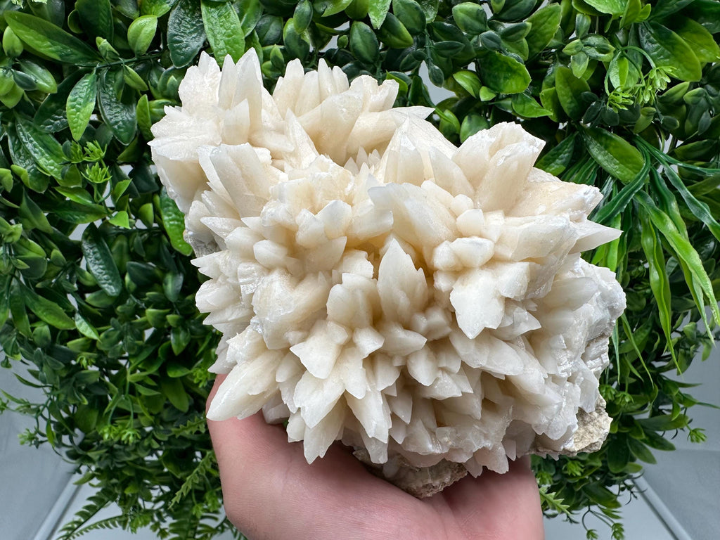 Calcite on Aragonite Crystal Cluster - Djurcovo Mine, Bulgaria