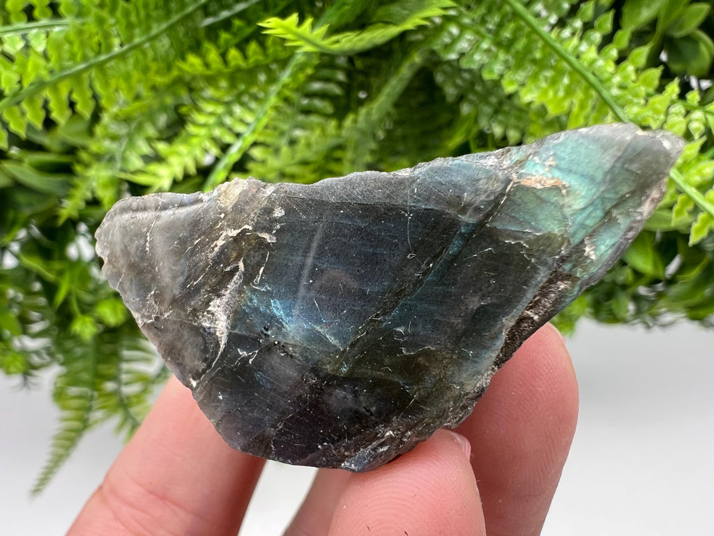 Polished Labradorite Slab: Multifire Crystal Decor - 5x3.5x2.5cm