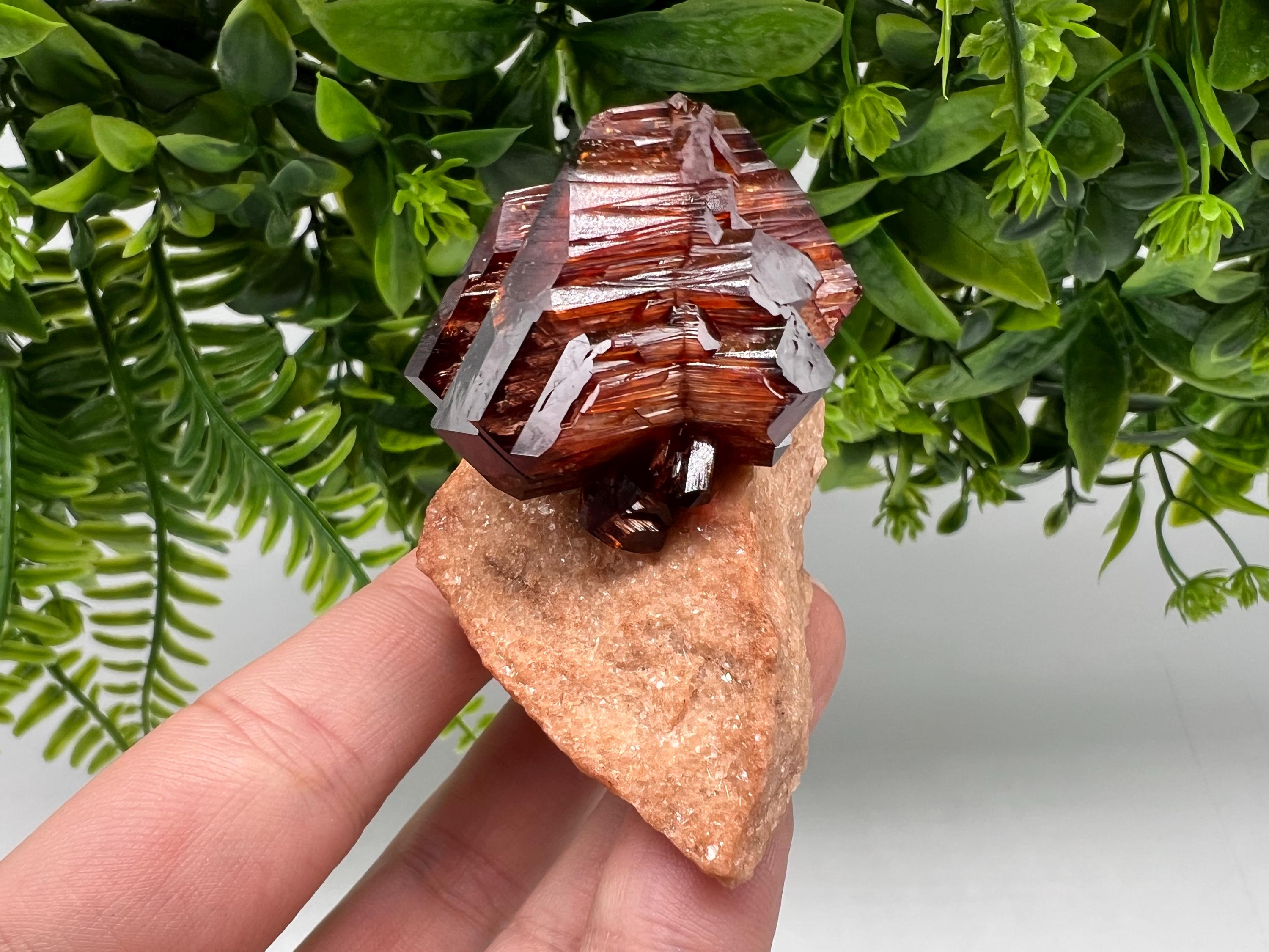 Orange-Brown Arcanite Mineral Specimen, Santa Ana Tin Mine