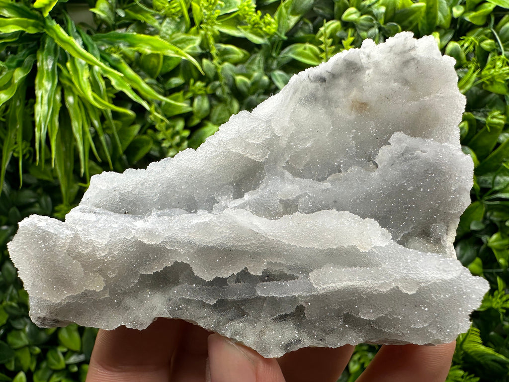 Blue Chalcedony Quartz with Chlorite Inclusions: Bulgaria Crystal Decor