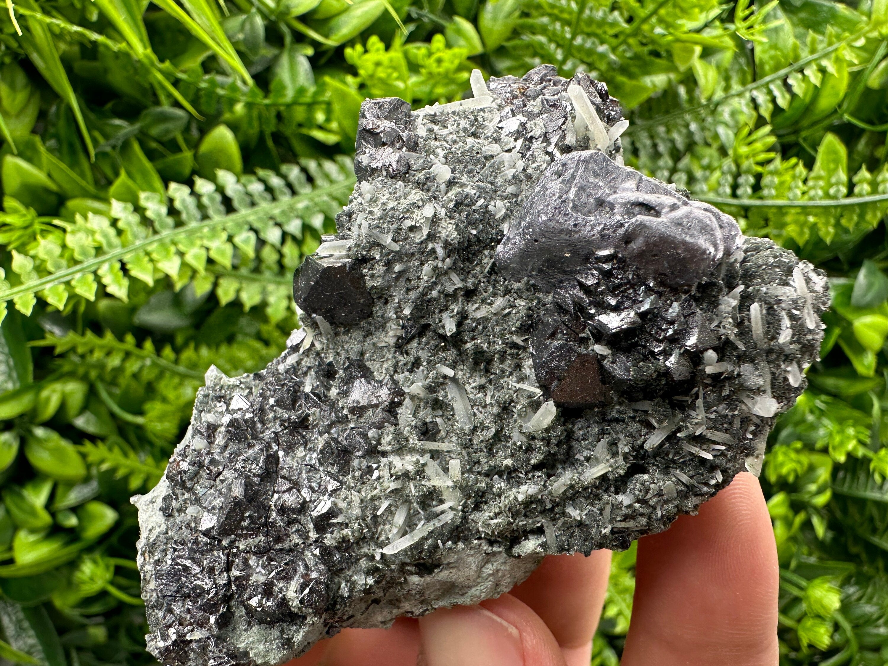 Galena Sphalerite Quartz Mineral Specimen, Borieva Mine Bulgaria