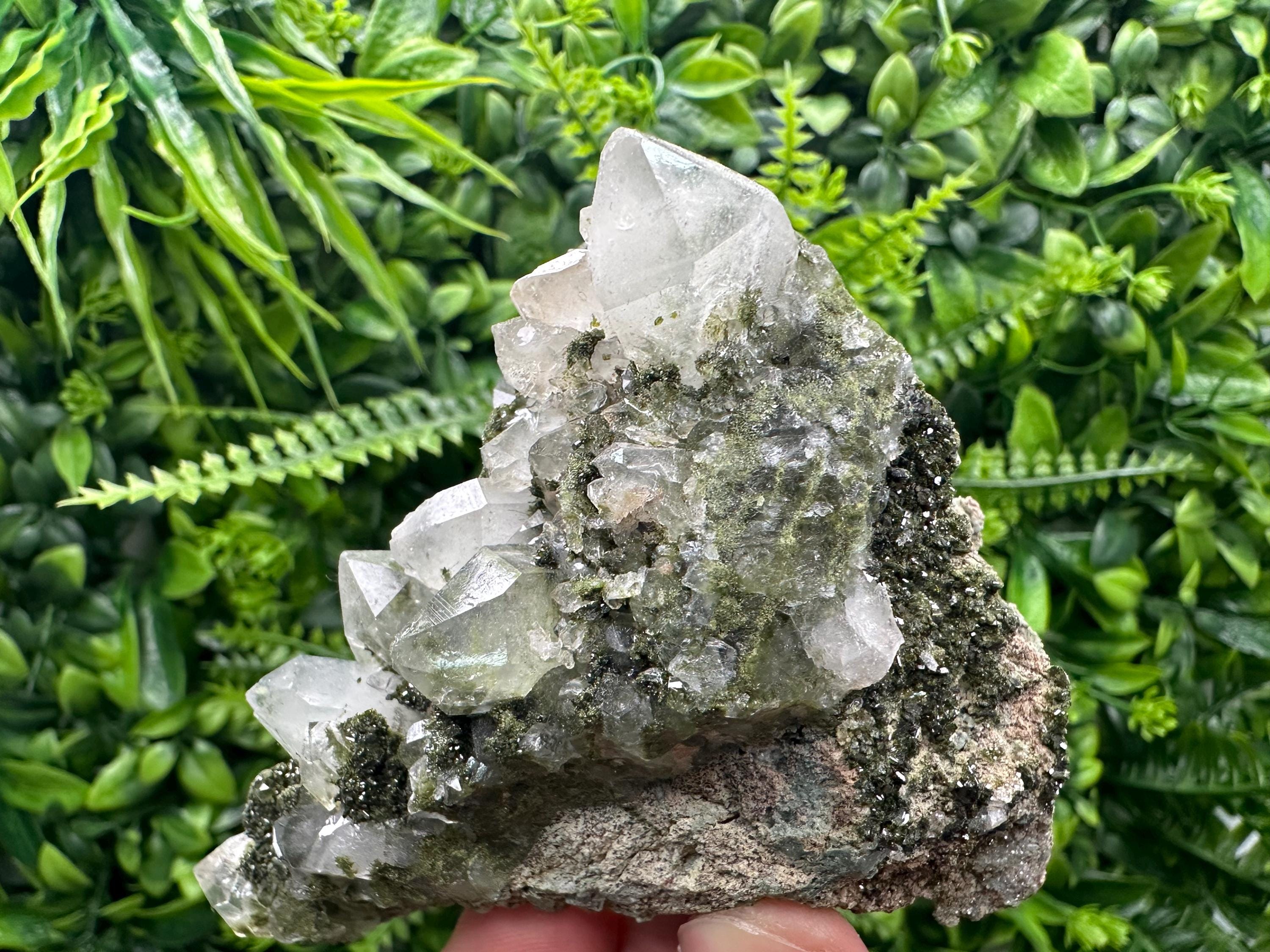Rainbow Epidote with Quartz, Hakkari Turkey Mineral Specimen