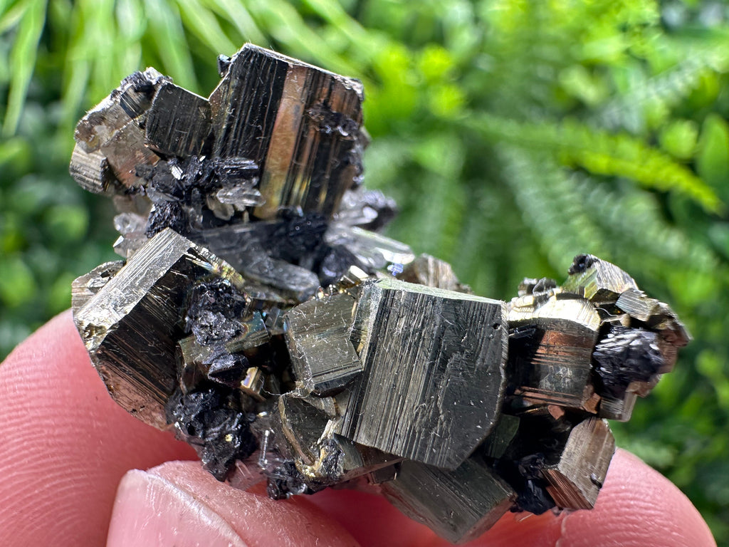 Pyrite with Hematite, Sphalerite & Quartz: Borieva Mine Mineral Specimen