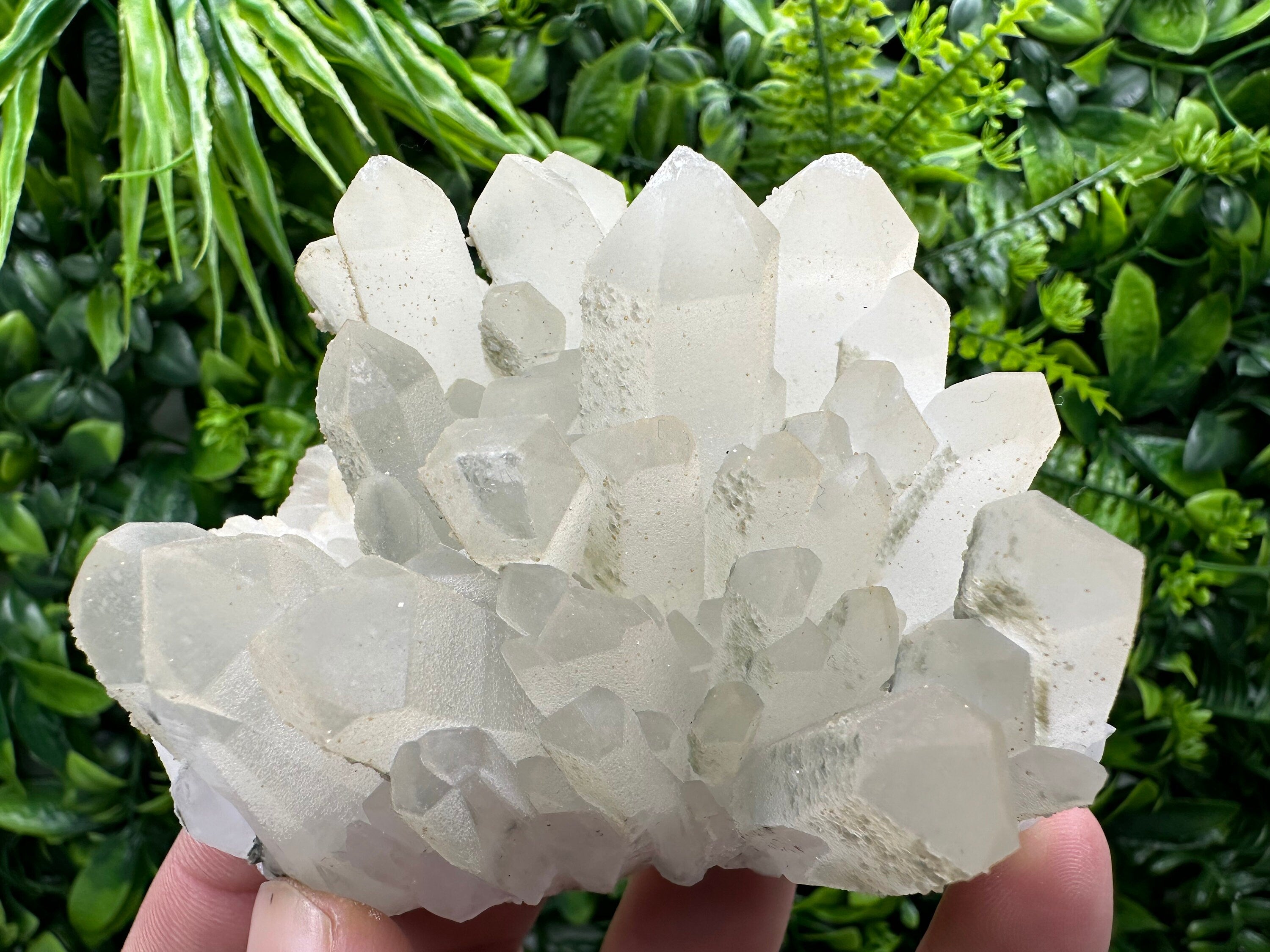 Chlorite Quartz Crystal Cluster: Borieva Mine, Bulgaria