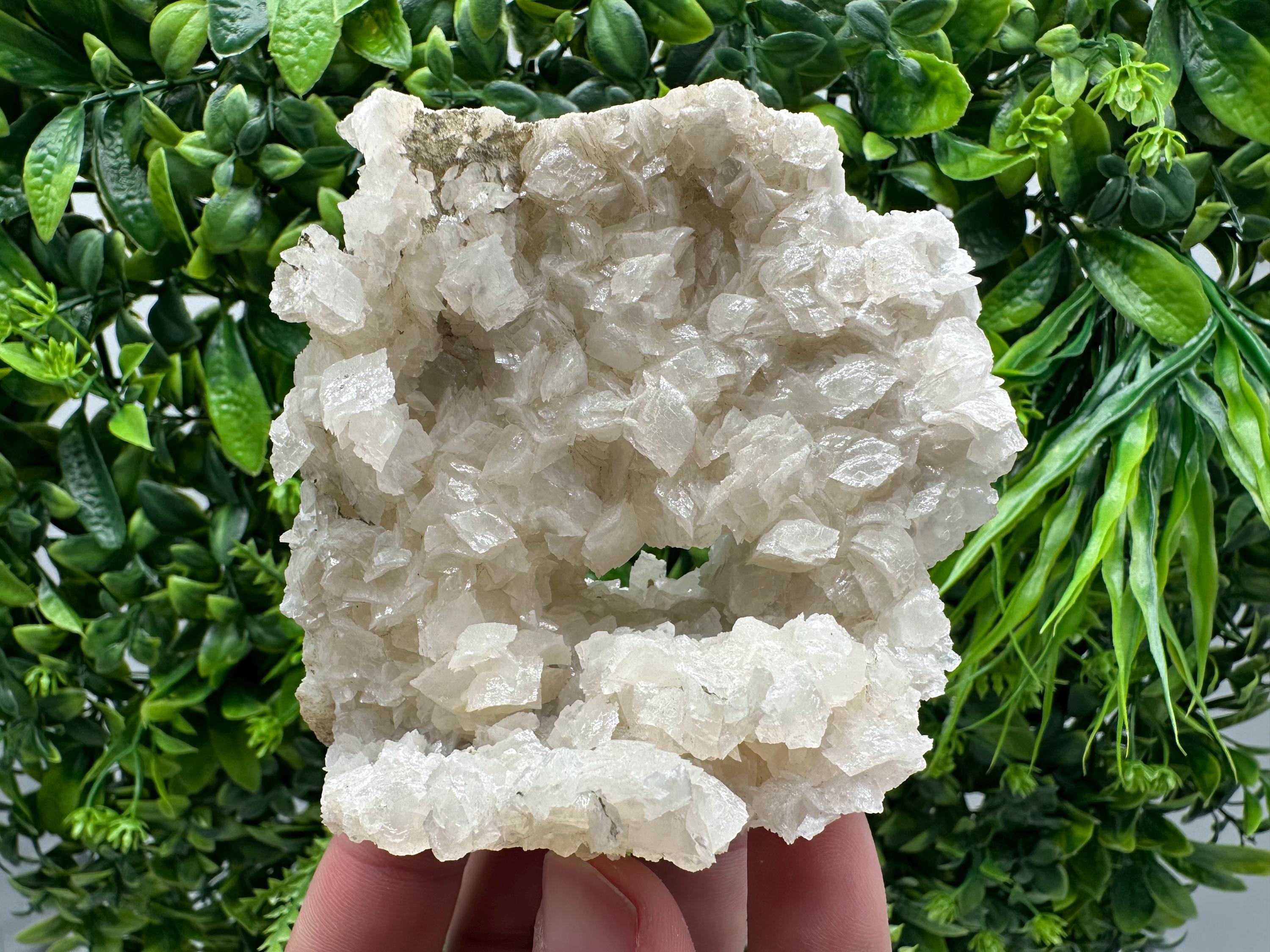 Fluorescent Mangano Calcite Specimen: Rhodopes Bulgaria Mineral Decor