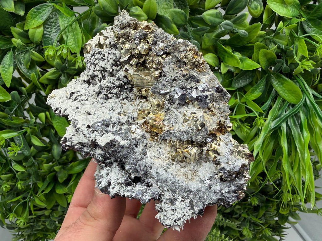 Pyrite Sphalerite Quartz  Mineral Specimen, Krushev dol Mine