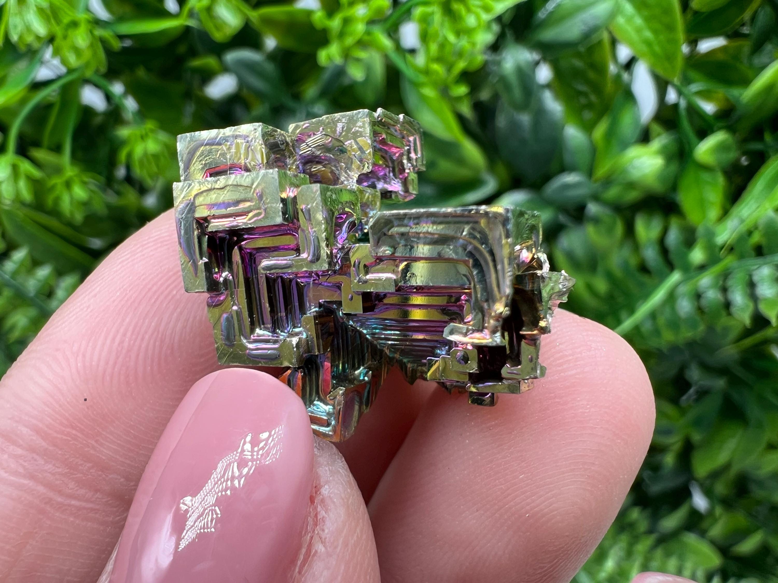Rainbow Bismuth Crystal: Rare Gemstone Specimen, 16 grams