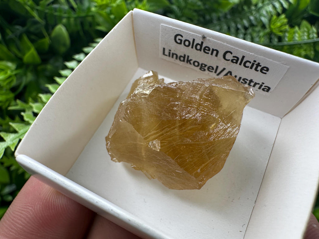 Raw Honey Calcite Crystal: Rough Golden Calcite Stone (3/3/2.5cm)