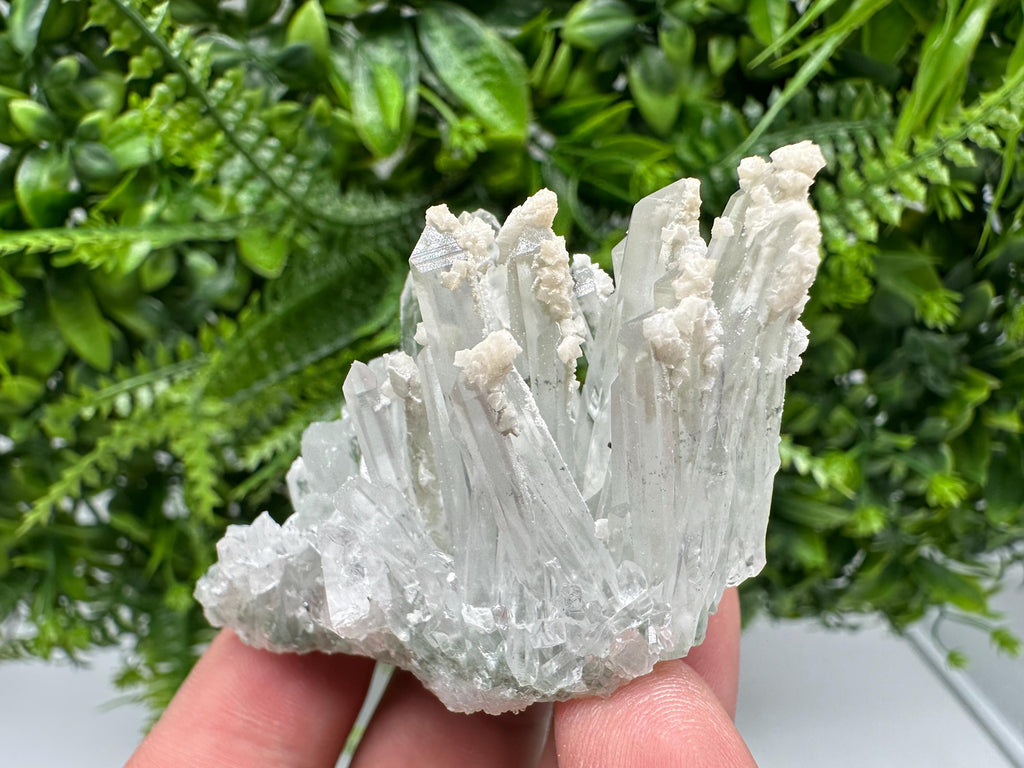 Transparent Quartz with Calcite: Krushev Dol Mine, Bulgaria