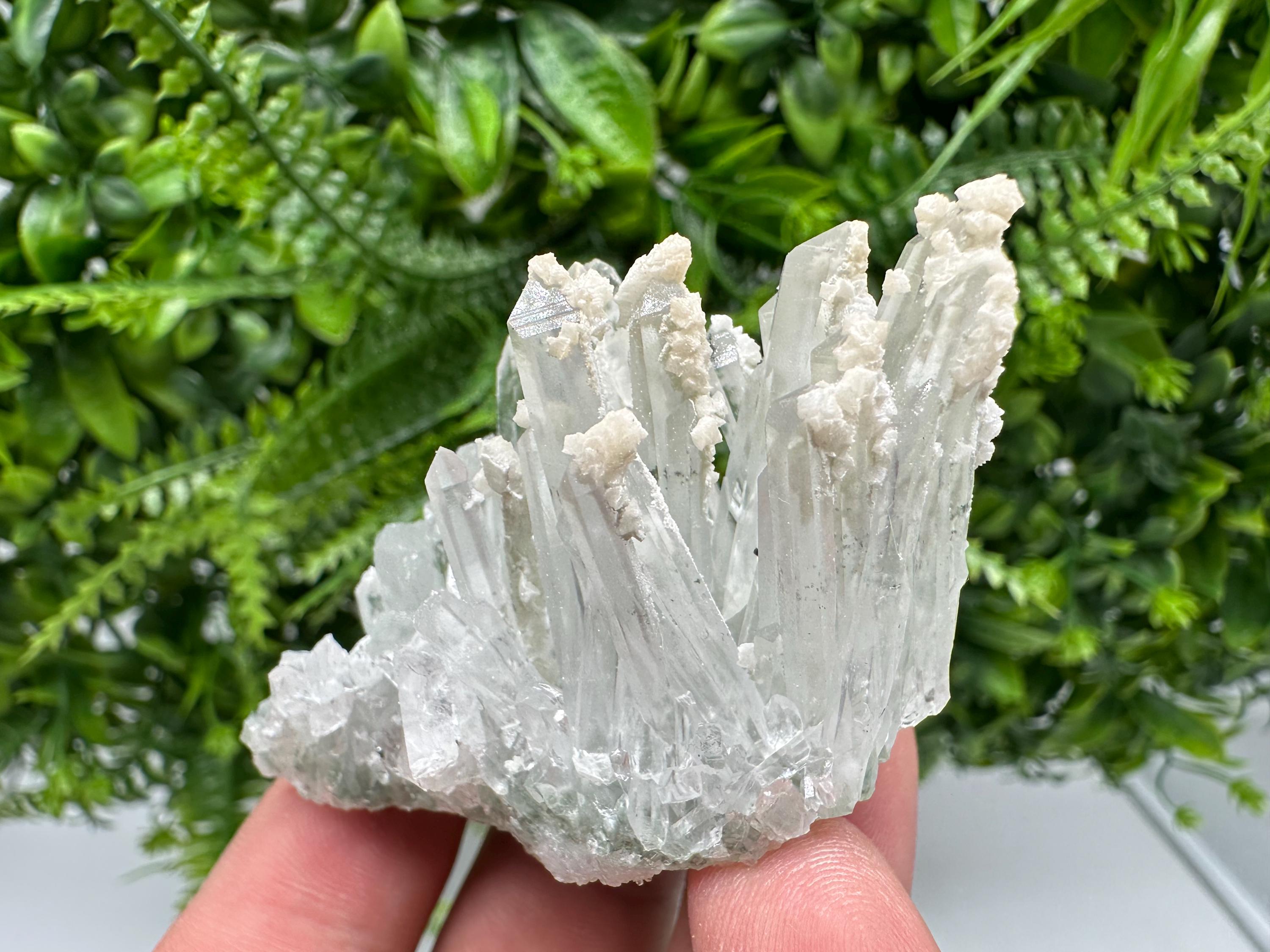Transparent Quartz with Calcite: Krushev Dol Mine, Bulgaria