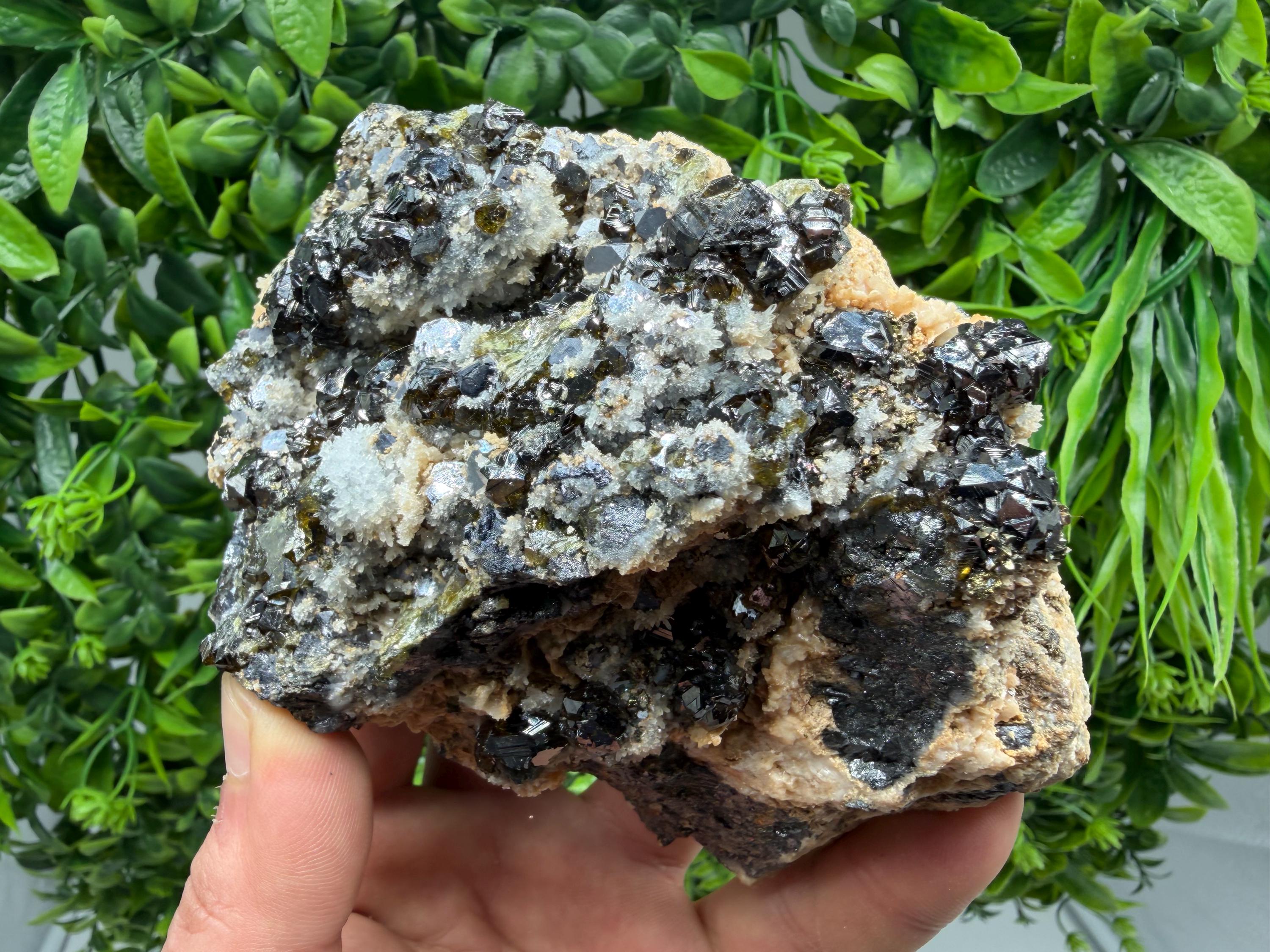 Sphalerite Cleiophane on Quartz, Krushev Dol Mine Mineral Specimen