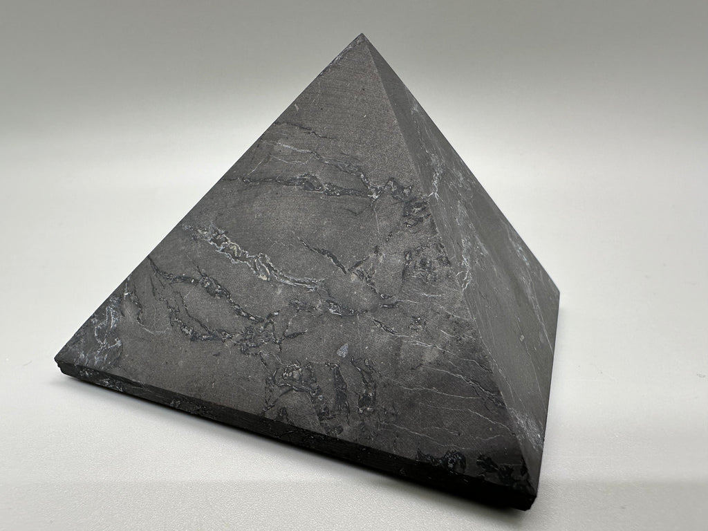 Shungite Pyramid (7cm): EMF & 5G Protection, Healing Crystal