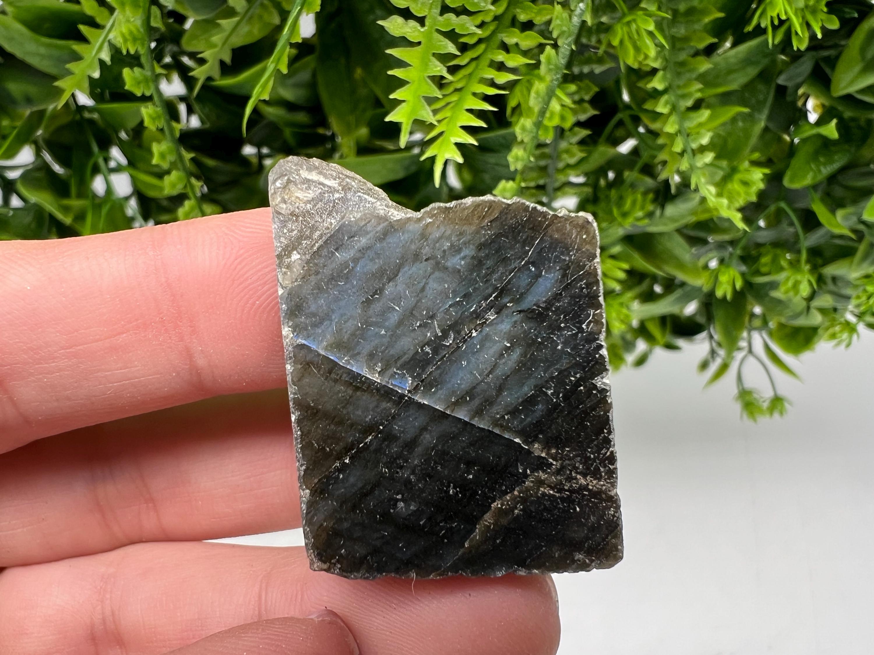 Polished Labradorite Slab: Multifire Crystal Decor - 3/2/3.5 CM