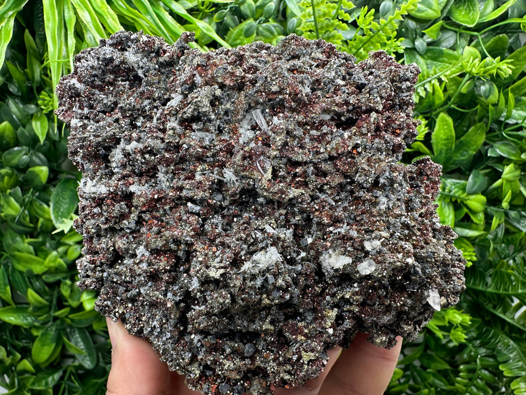 Red Pyrite with Galena and Quartz, Borieva Mine Mineral Specimen