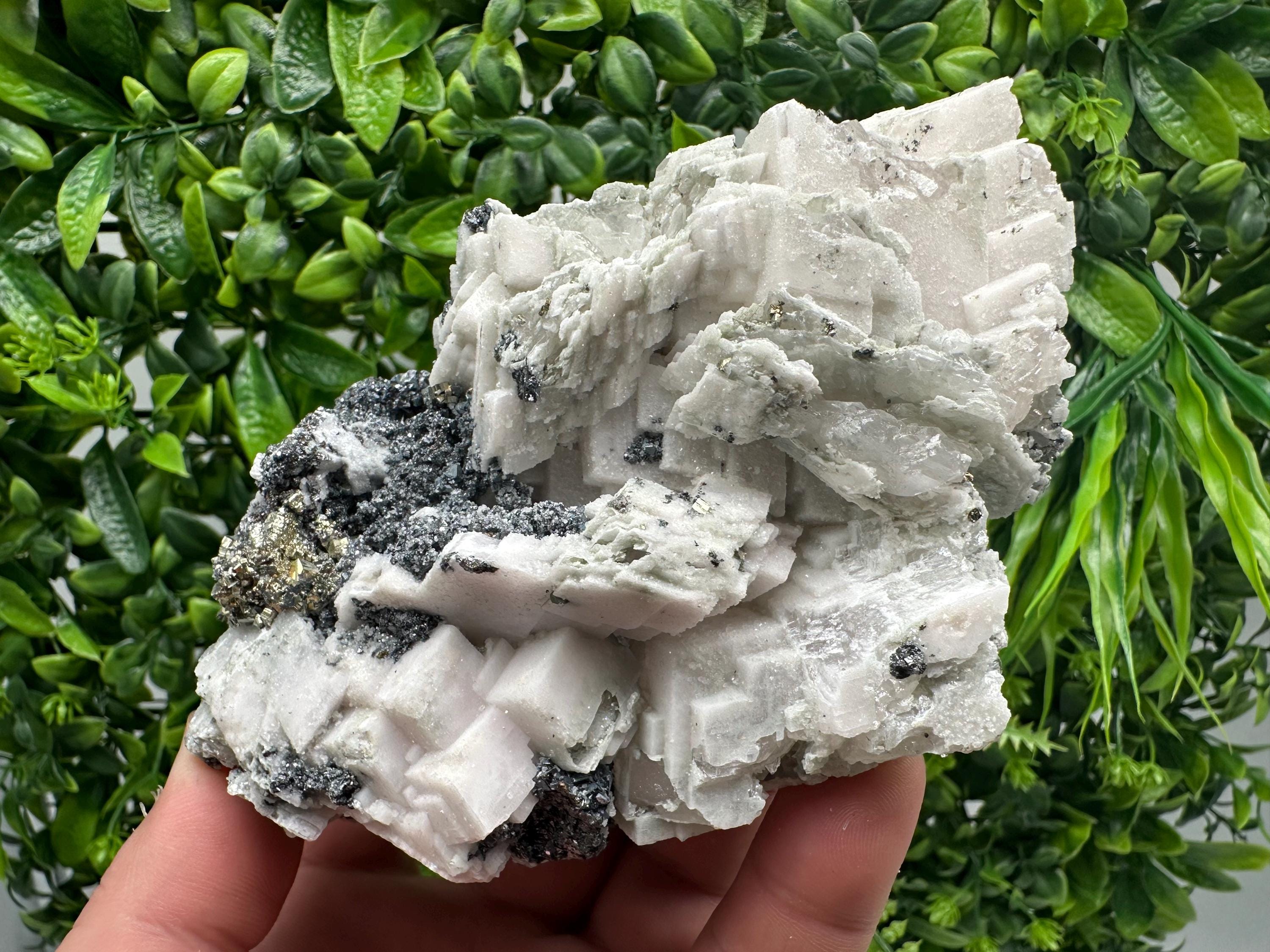Galena Sphalerite Calcite Mineral Specimen, Madan Bulgaria