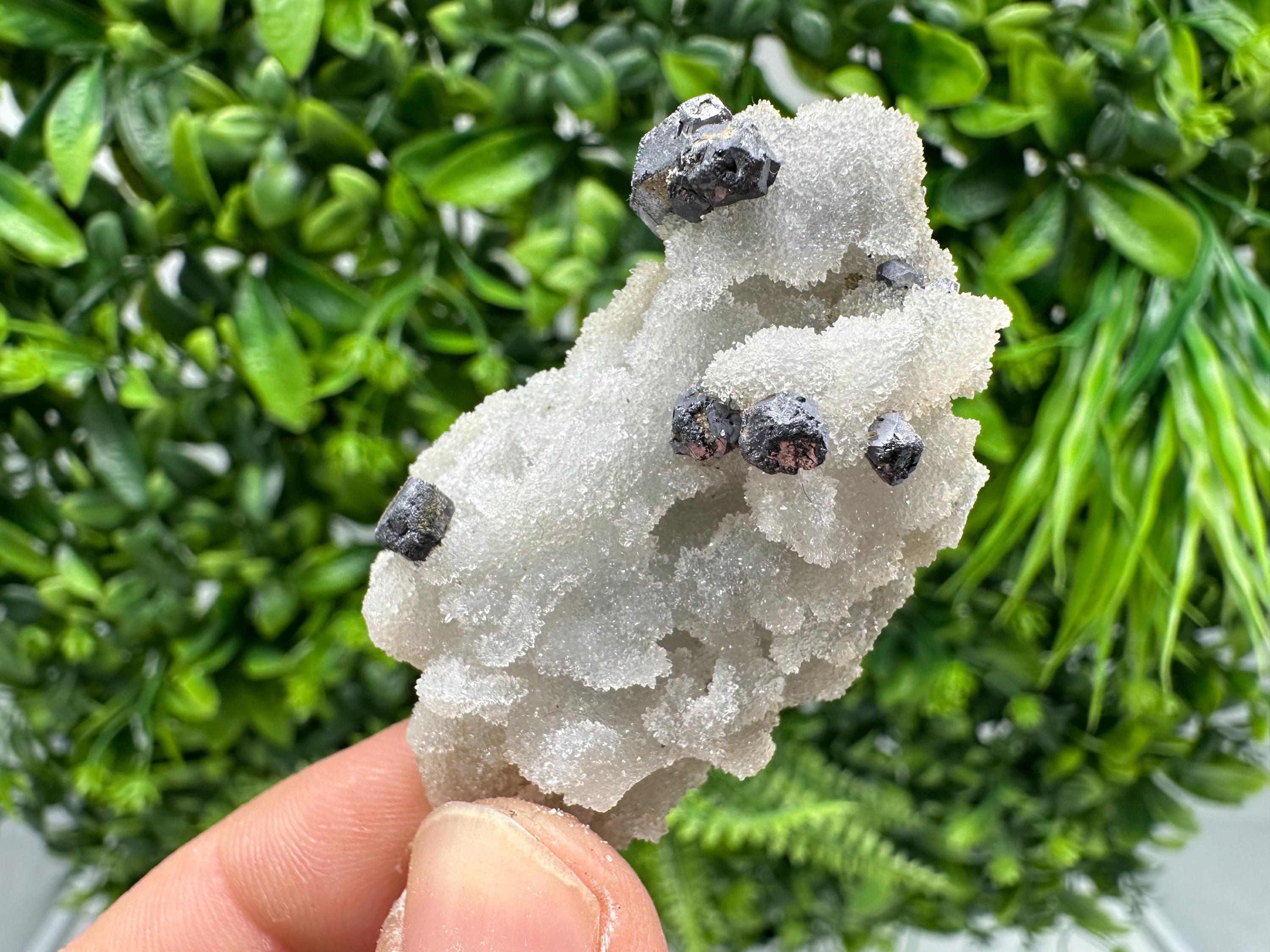 Rare Galena on Chalcedony Specimen, Madan Bulgaria Mineral