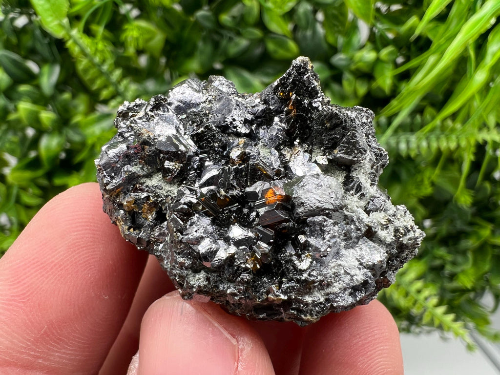Rare Sphalerite Marmarite on Galena Quartz, Borieva Mineral Specimen