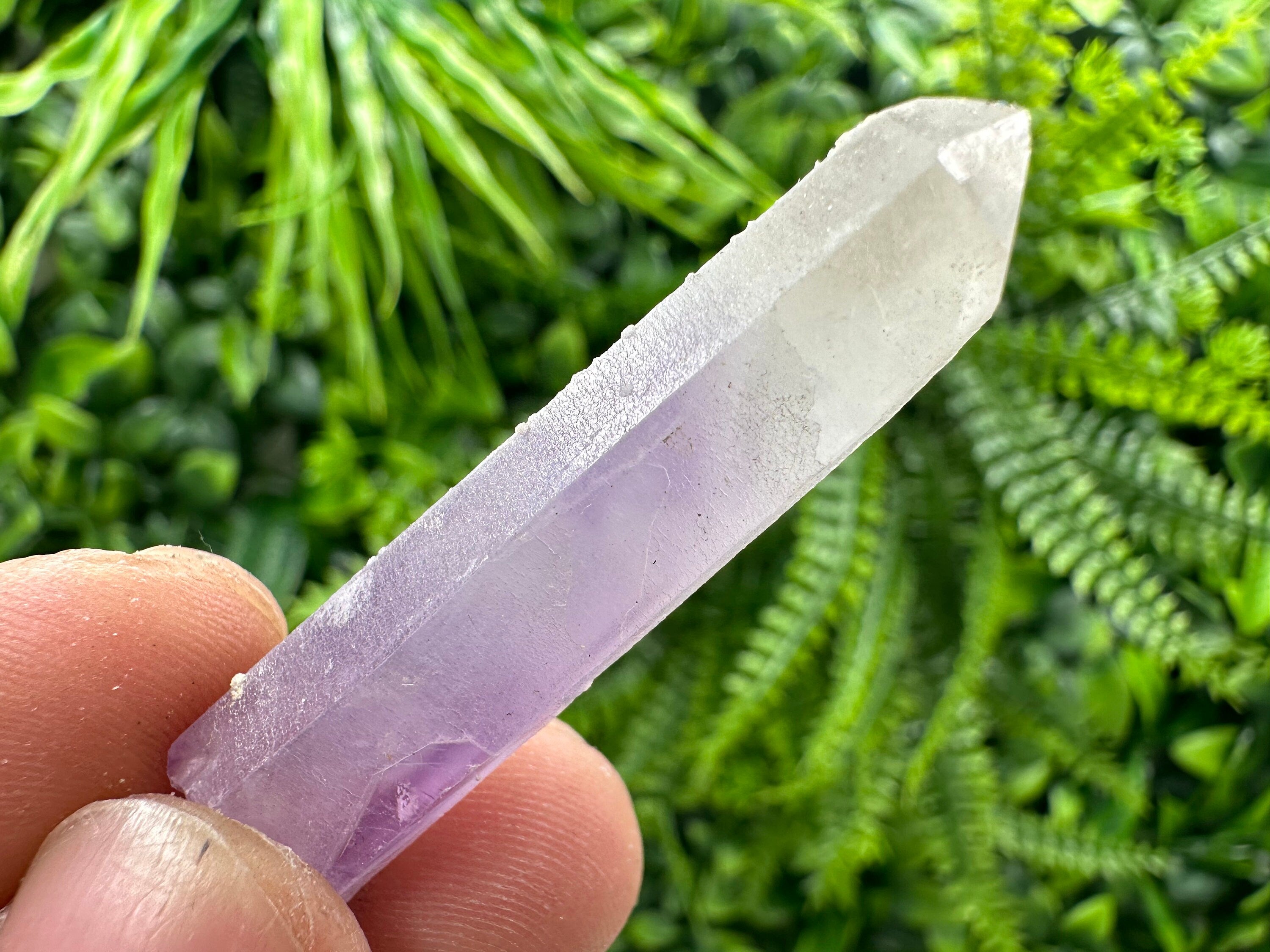 Amethyst Phantom Quartz Crystal with Chalcedony and Chlorite