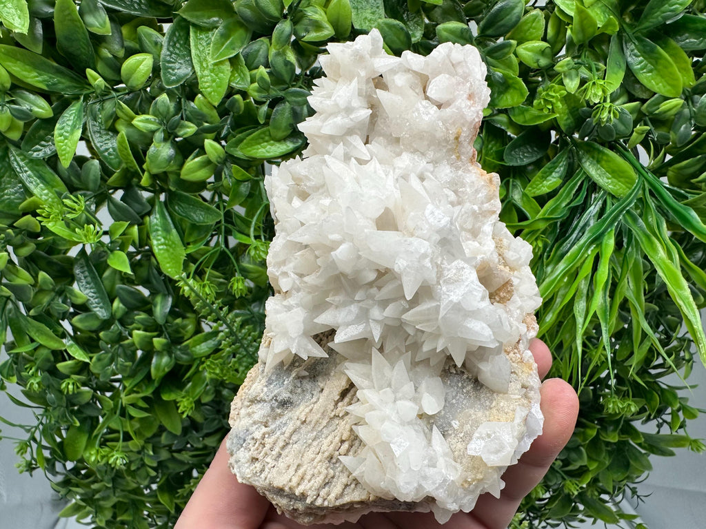 Calcite on Aragonite: Djurcovo Mine, Bulgaria Crystal