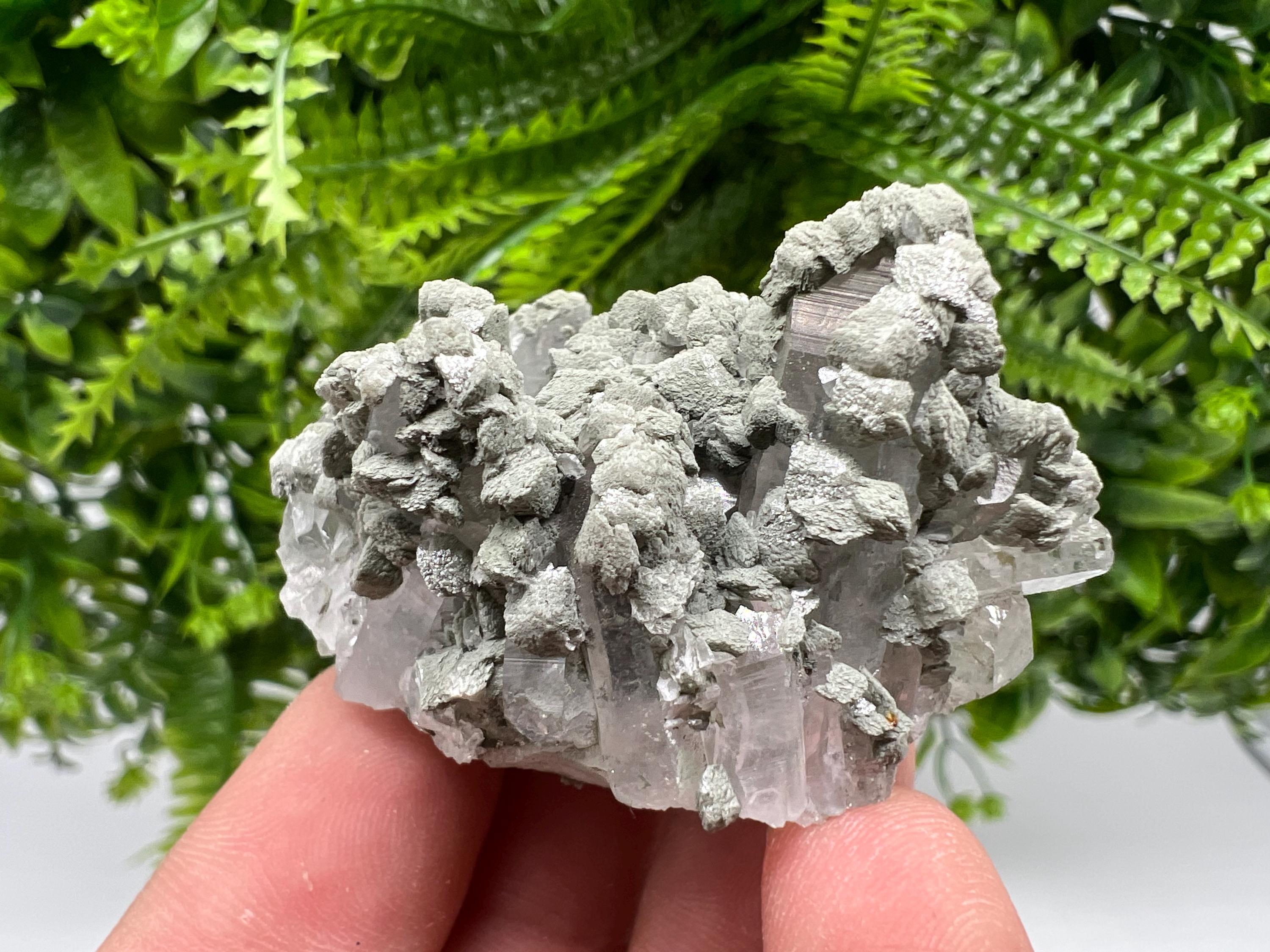 Calcite Quartz on Chlorite Matrix, Borieva Mine Mineral Specimen