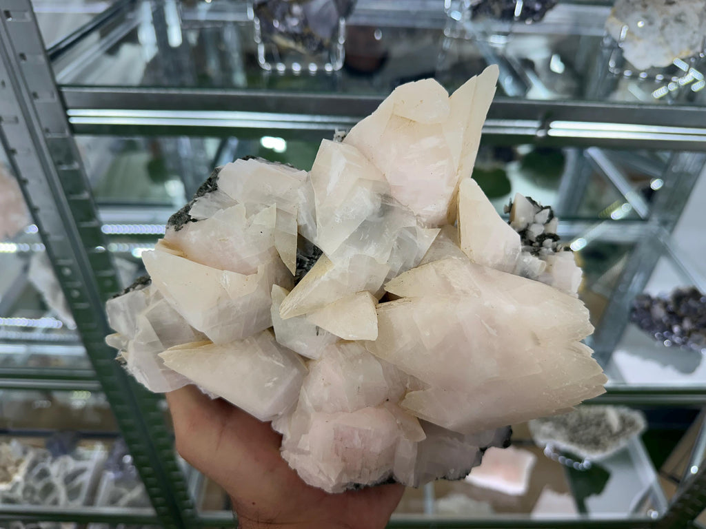 Stunning uv fluorescent Calcite natural minerals souvenir crystal home decor stone gift minerals collection calcite cluster Borieva Bulgaria