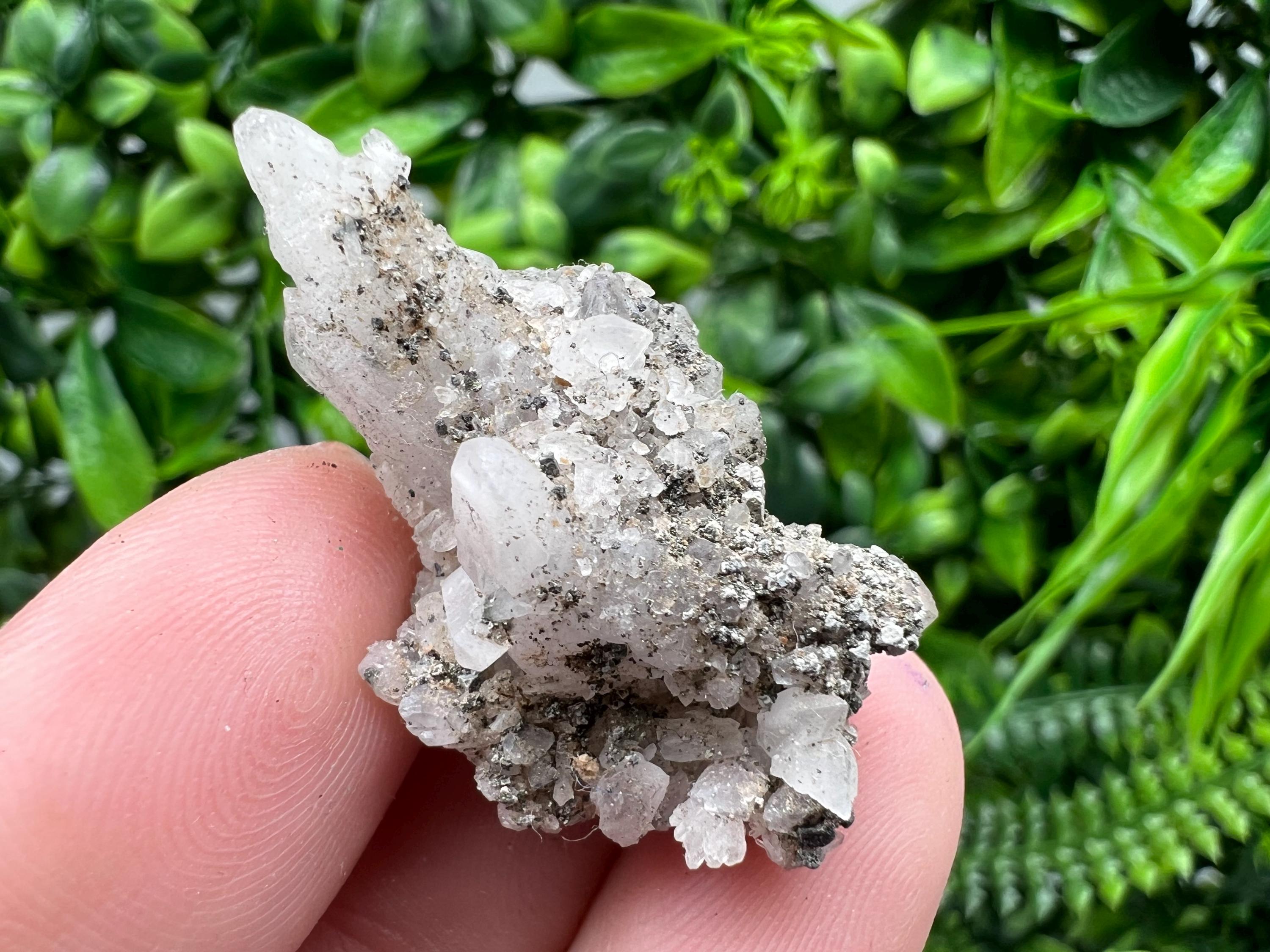 Lovely specimen Green Quartz inclusions Chlorite and Sphalerite/ Natural minerals/ Souvenir crystal gift minerals famous 9th September/Madan