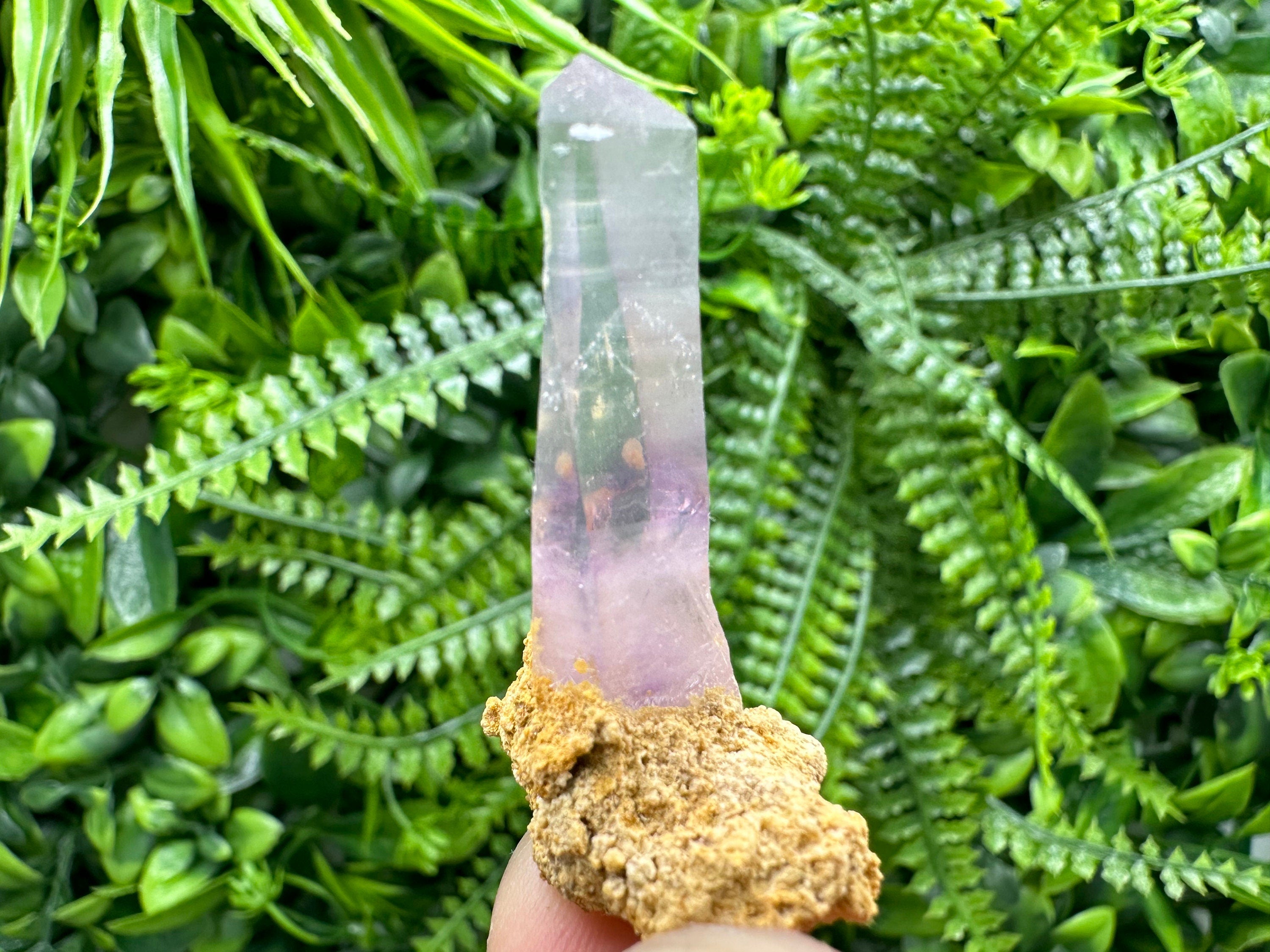 Amethyst Phantom Quartz Crystal, Chalcedony & Chlorite Inclusions
