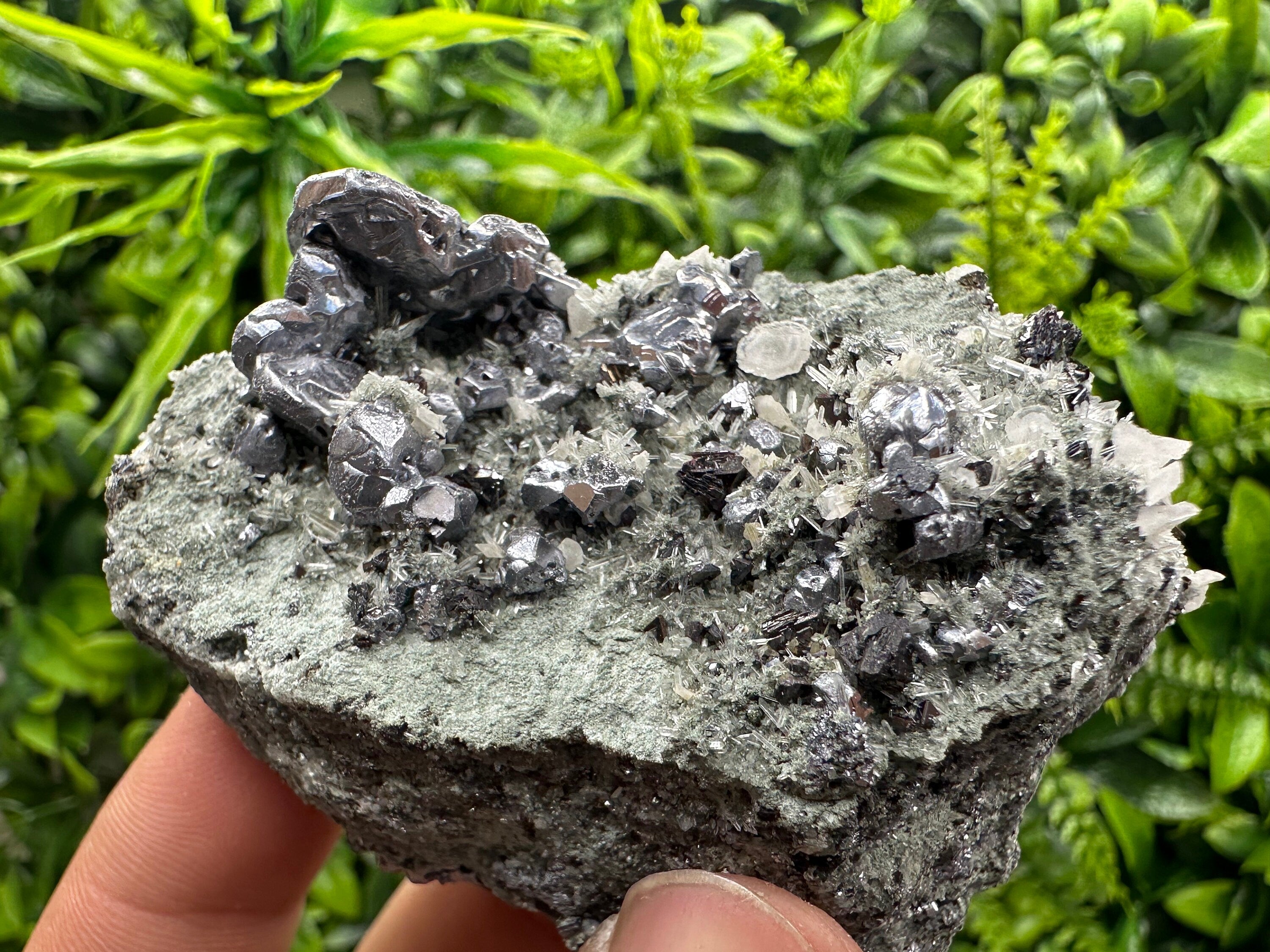 Galena Sphalerite Pyrite on Quartz, Madan Bulgaria Mineral Decor