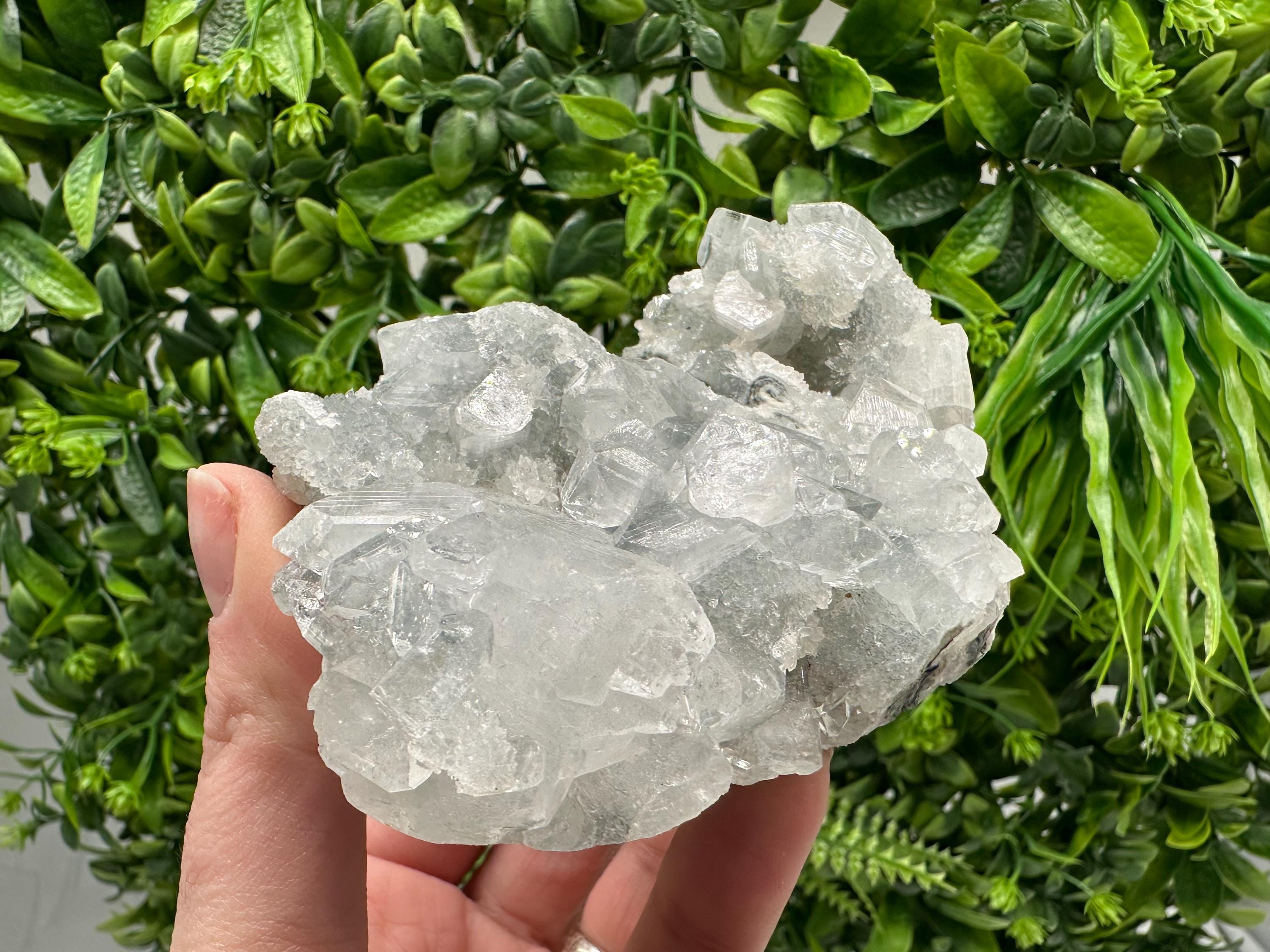 Apophyllite Stilbite on Chalcedony: Natural Mineral Specimen, India