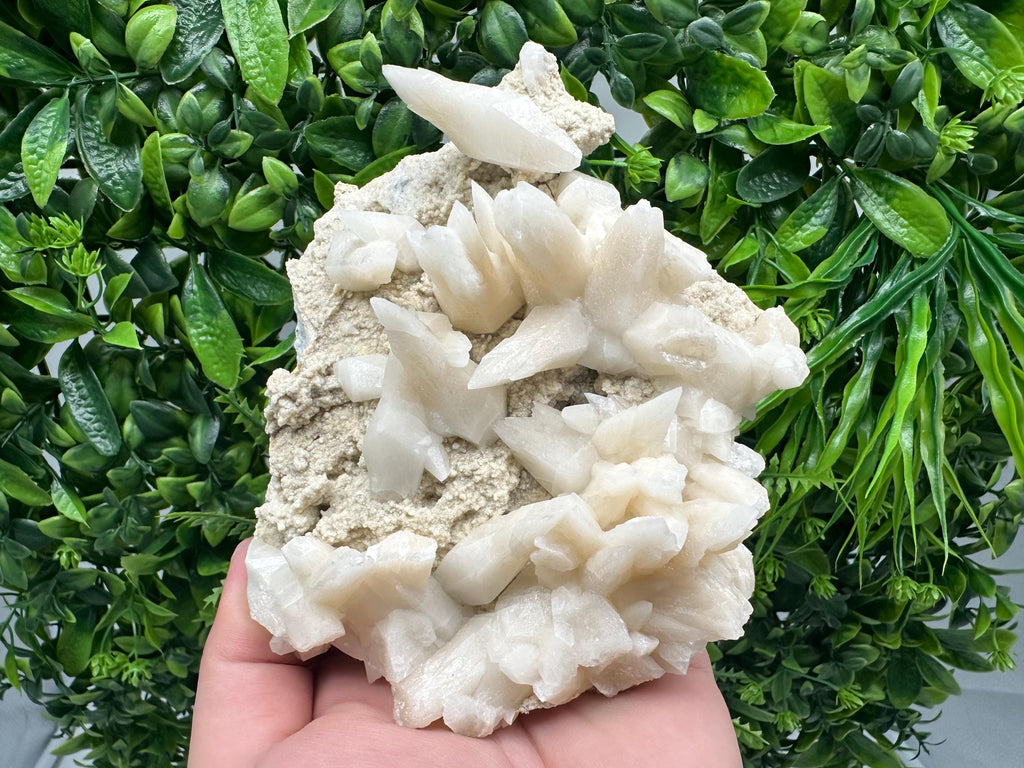 Calcite on Aragonite: Djurcovo Mine, Bulgaria Crystal