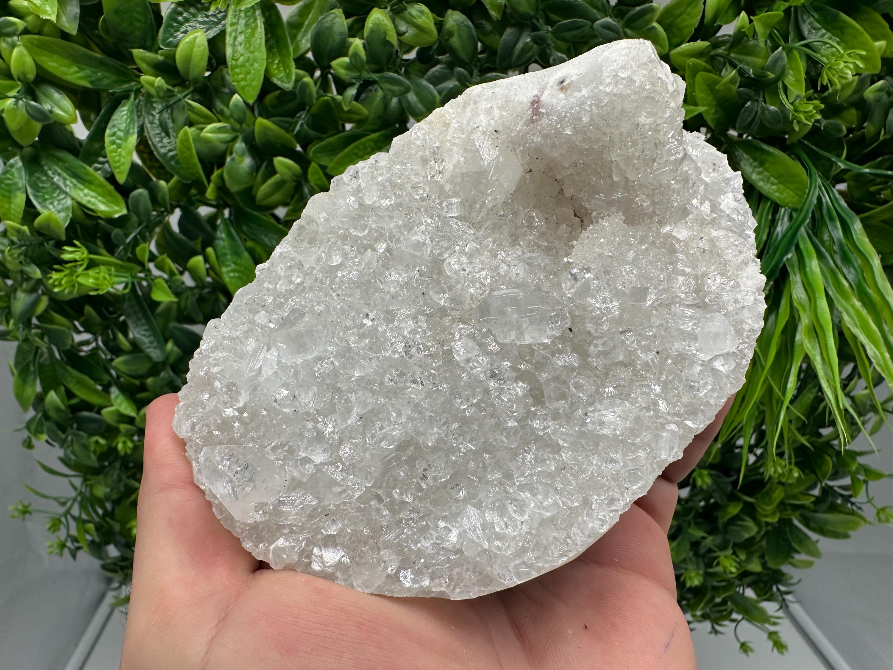 Apophyllite Stilbite on Chalcedony: Natural Mineral Specimen, India