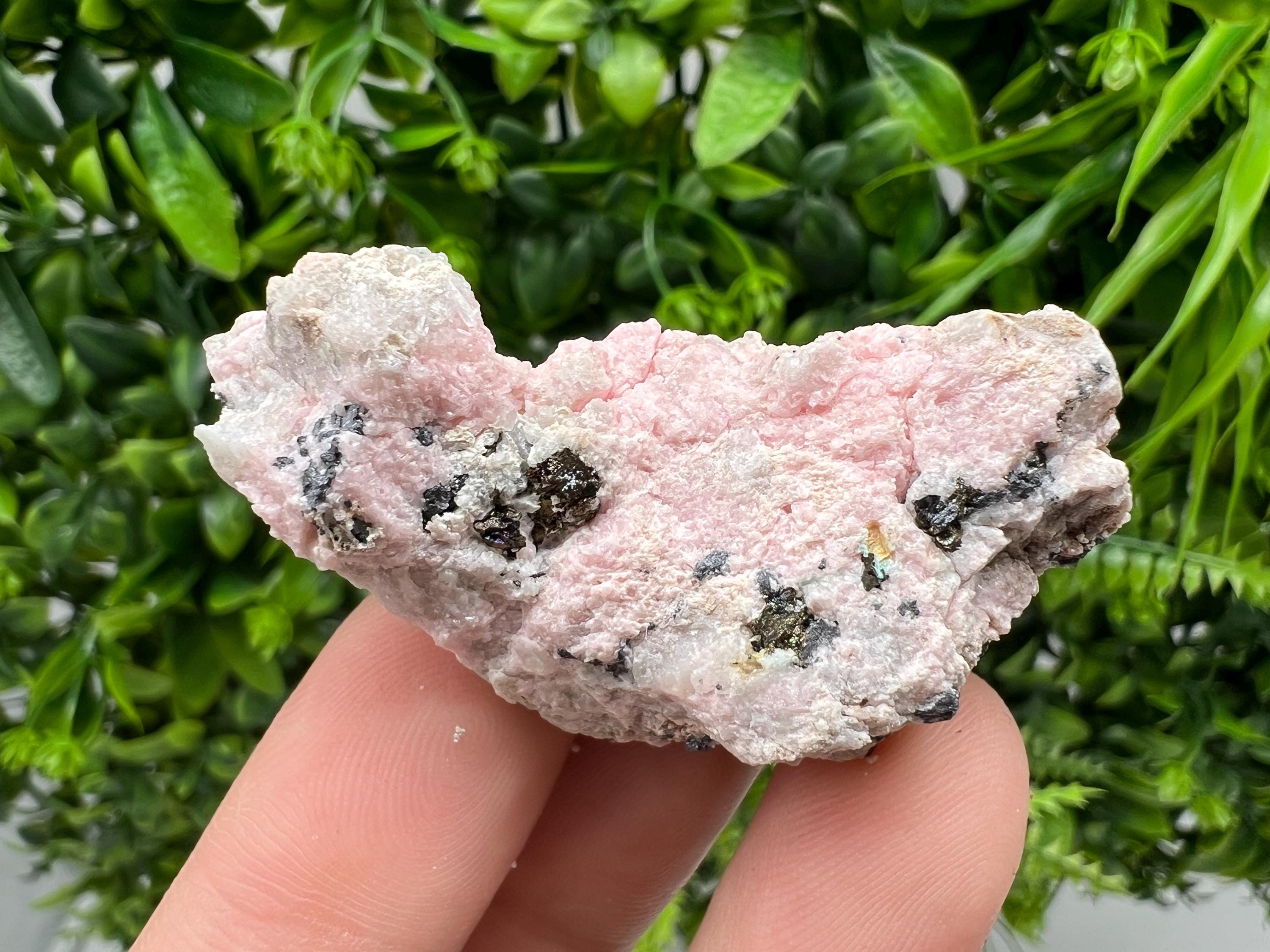 Beautiful Rhodochrosite perfect pink colour Starnica Mine Davidcovo Bulgaria natural minerals souvenir crystal gift home decor stone gift