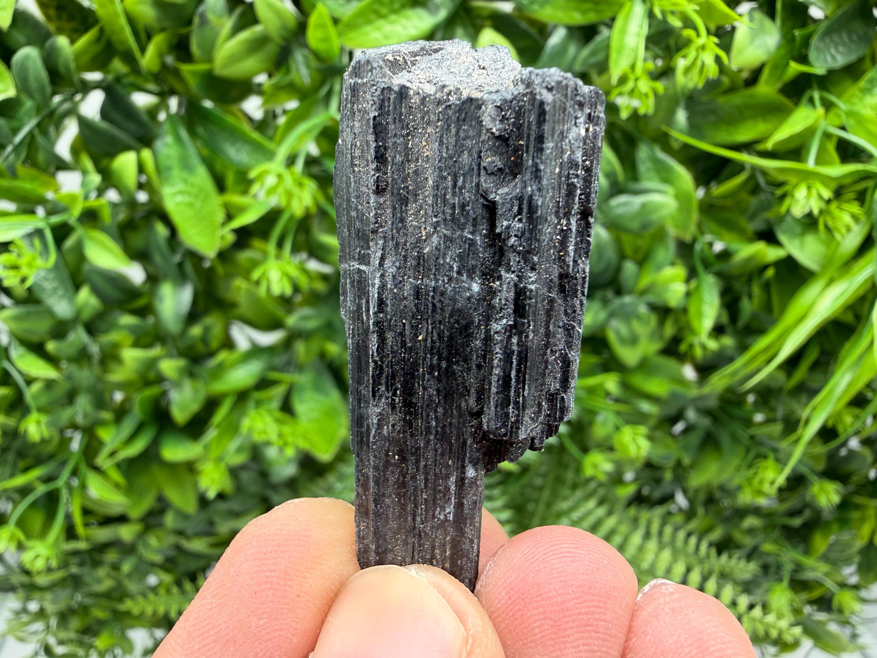 Natural Black Tourmaline Crystal – Raw Protective Stone, Healing Crystal, Grounding Mineral Gift