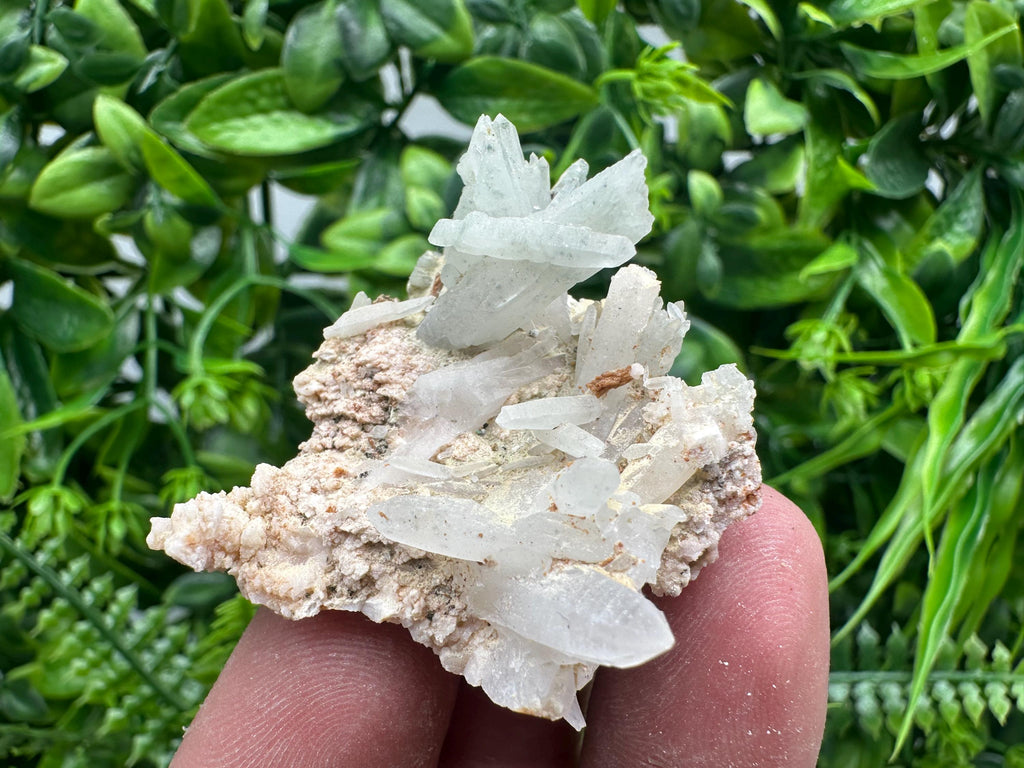 Green Quartz on Rhodochrosite Matrix, Madan Bulgaria Mineral Specimen