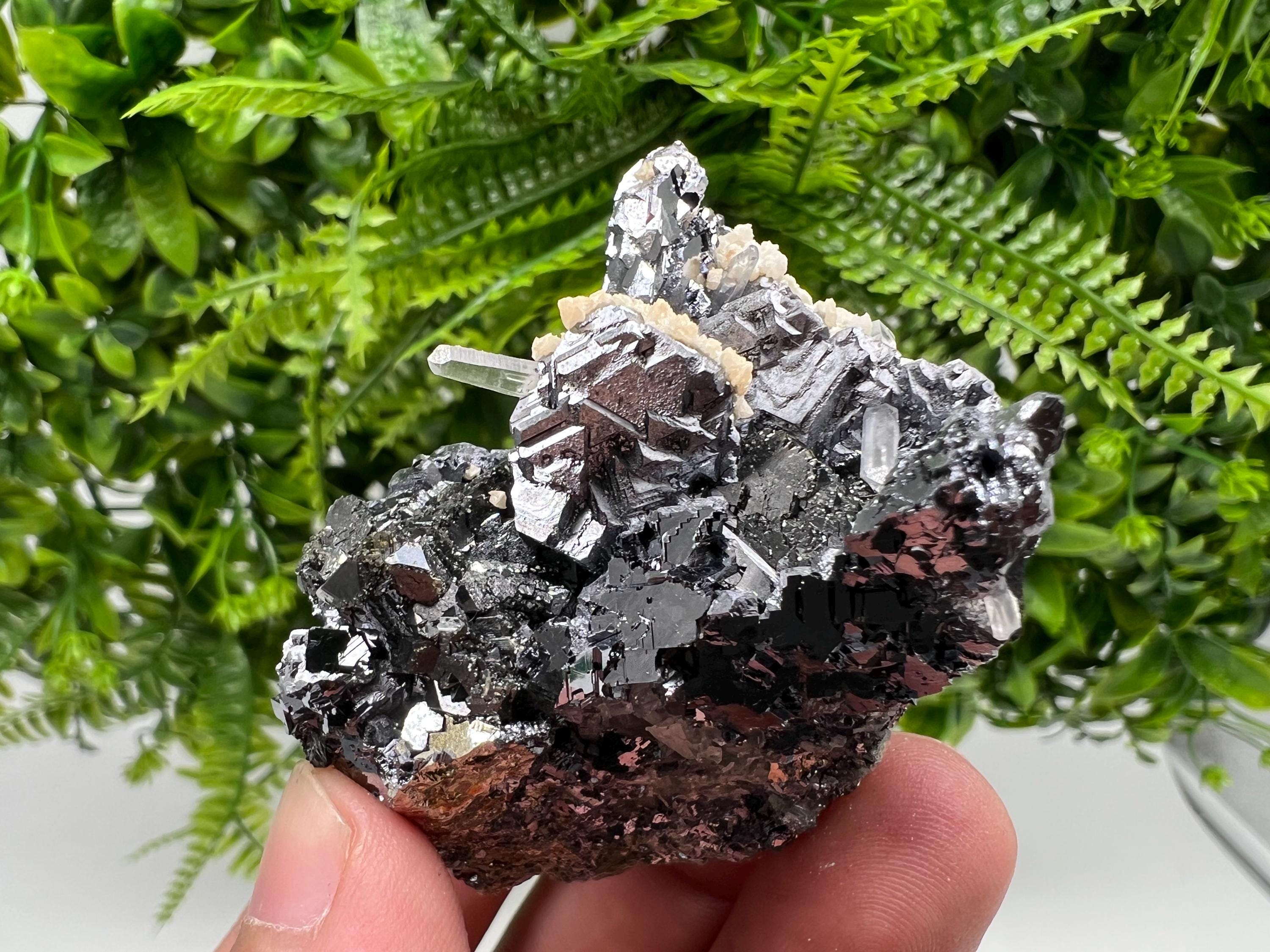 Collected Skeletal GALENA,Sphalerite,Quartz,Calcite from Krushev dol mine,Madan,Bulgaria,natural,collectible mineral specimen home decor
