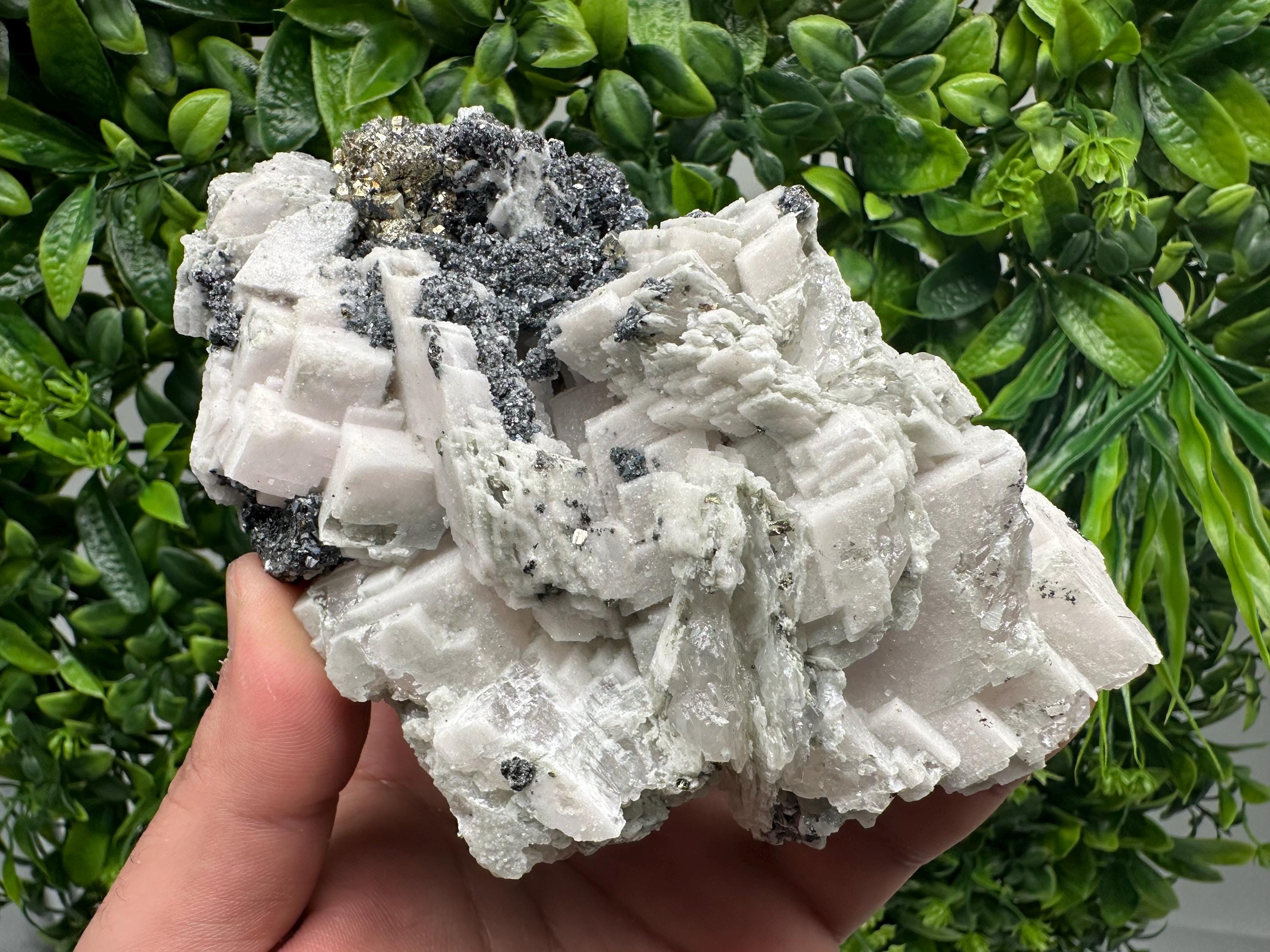 Galena Sphalerite Calcite Mineral Specimen, Madan Bulgaria