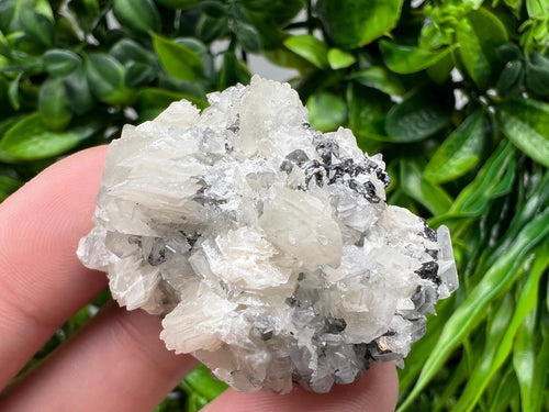 Calcite on Quartz, Borieva Mine Mineral Specimen