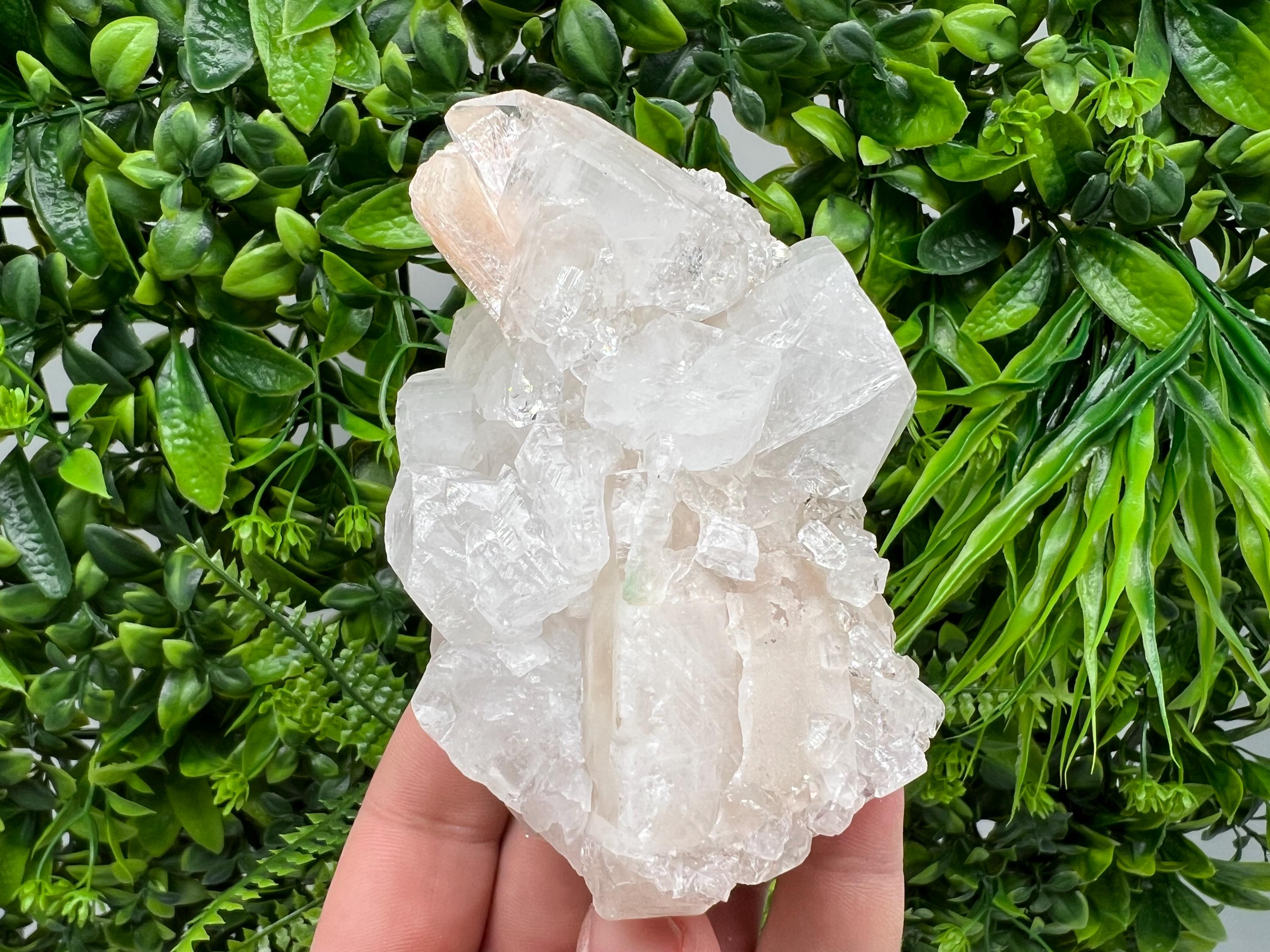 Apophyllite Stilbite on Chalcedony, India Crystal Mineral Specimen