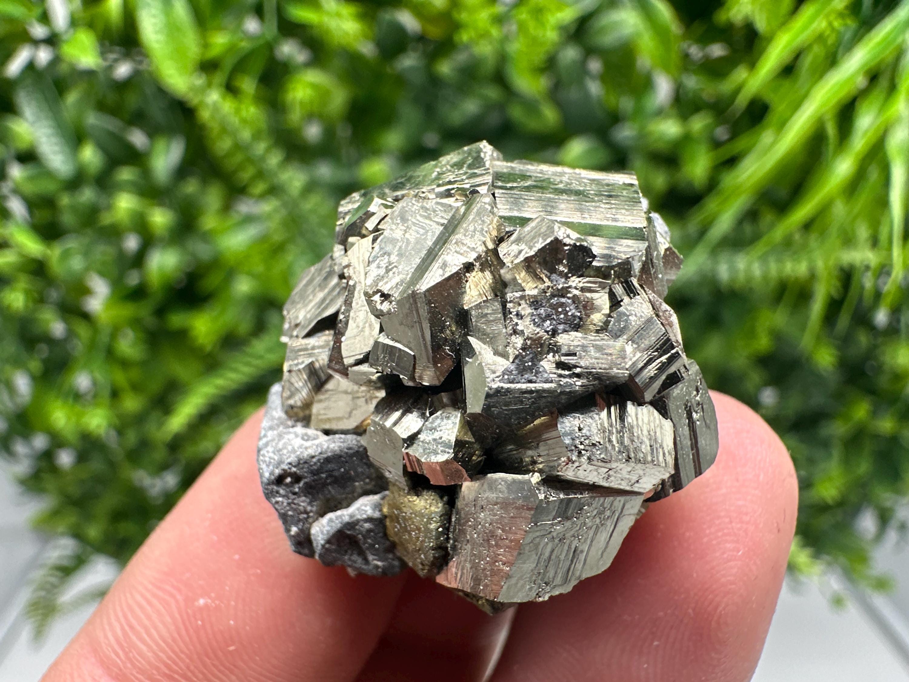 Pyrite on Sphalerite, Bulgaria Mineral Specimen, Home Decor Stone